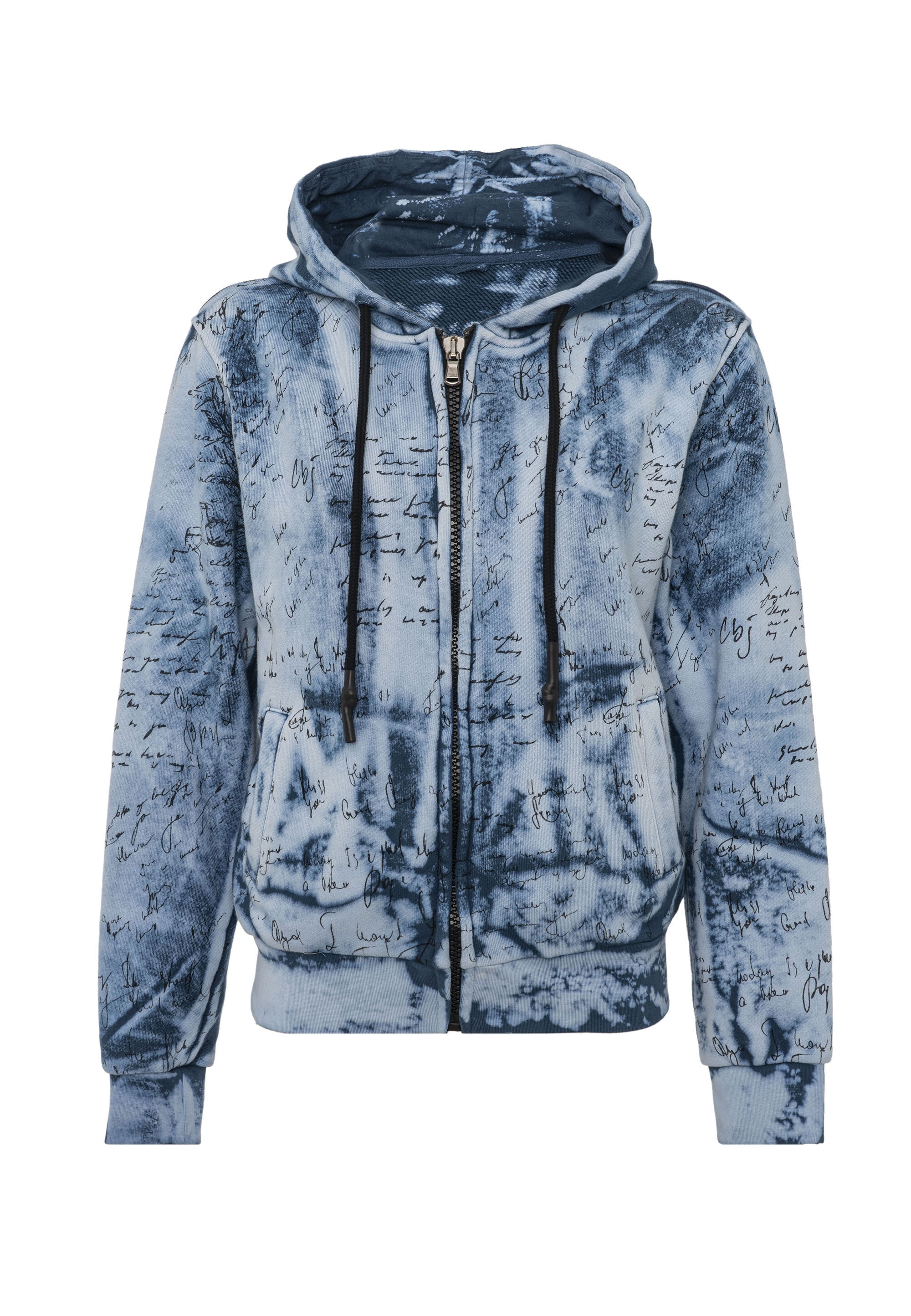 Cipo & Baxx Sweatjacke »WL379« 1 tlg. ausdrucksstarkes Tie-Dye-Muster, kombiniert mit Rückenprint