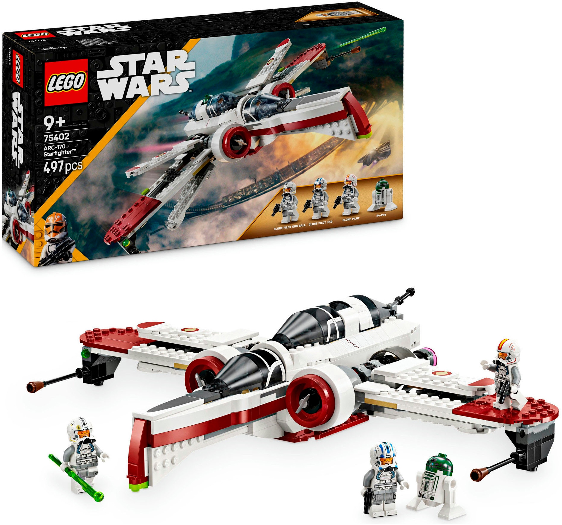 LEGO® Konstruktionsspielsteine »ARC-170 Starfighter™ (75402), LEGO Star Wars«, (497 St.),...