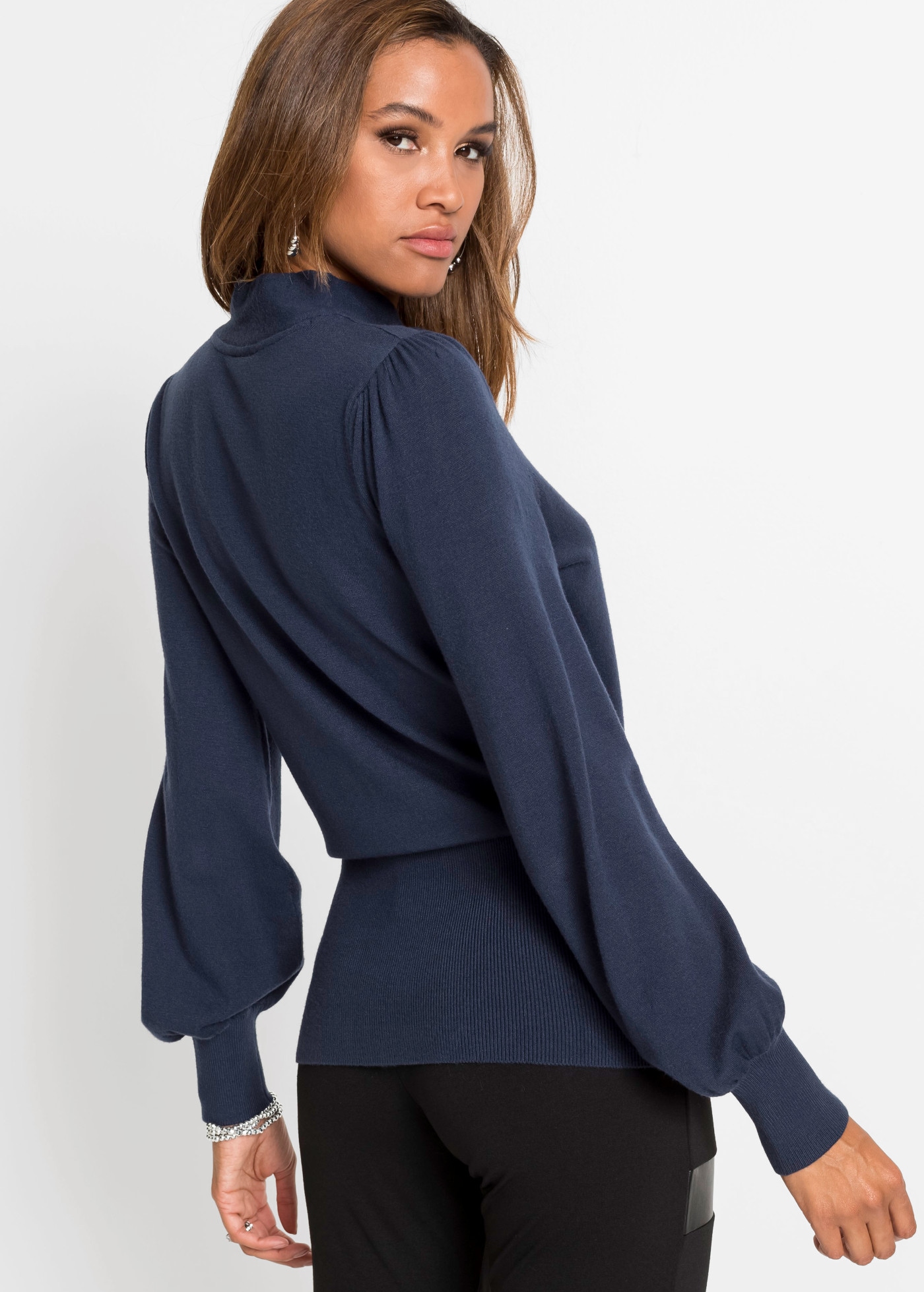 bonprix Strickpullover mit Schalkragen, bequeme Passform, eleganter Stil