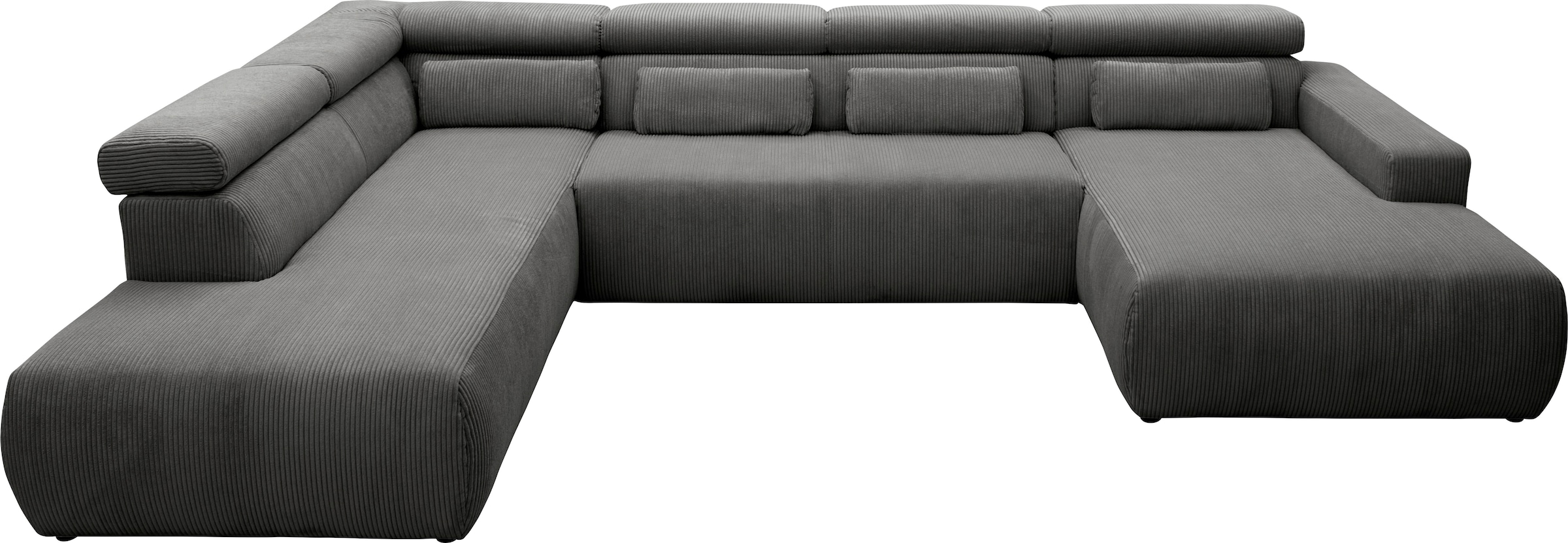 DOMO collection Wohnlandschaft Brandon viele Bezugsarten, incl. Nierenkissen, mit Kopfteilverstellung, wahlweise Sitztiefenverstellung