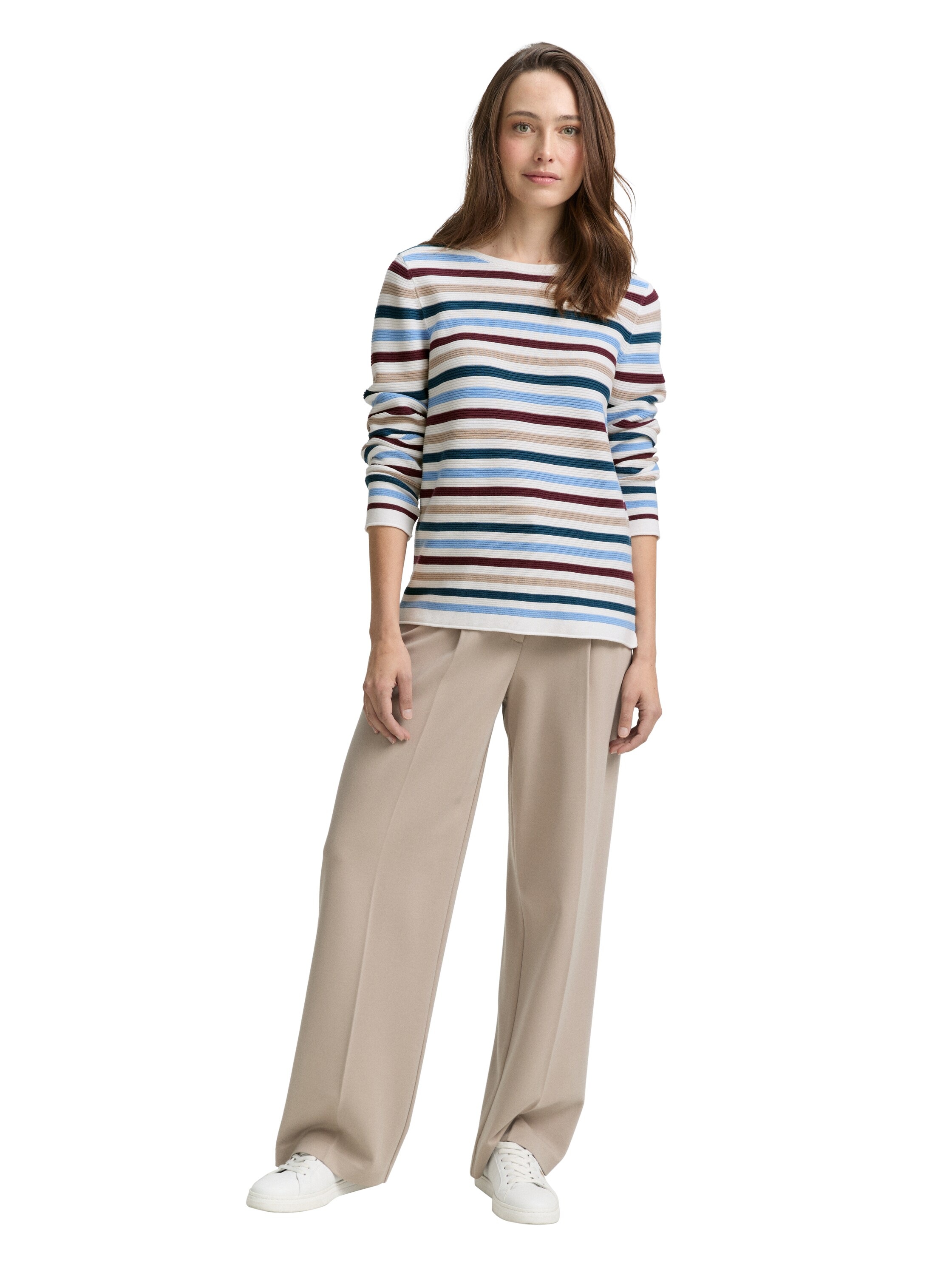 Tom Tailor Pull Ottoman Türkiser Strickpullover Damen 3
