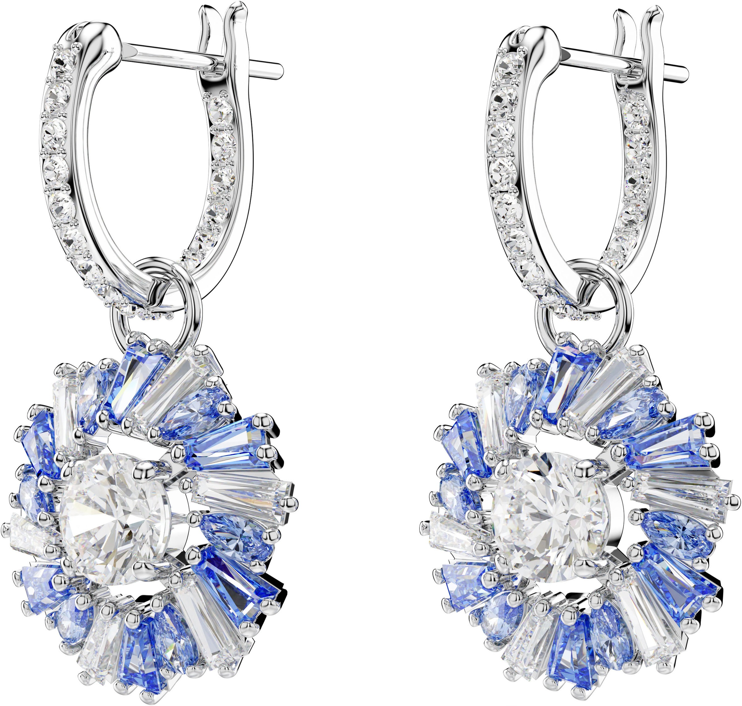 Swarovski Paar Creolen »Idyllia E Florere Drop Blume, 5680016«, mit Swarovski® Kristall - Einhänger abnehmbar