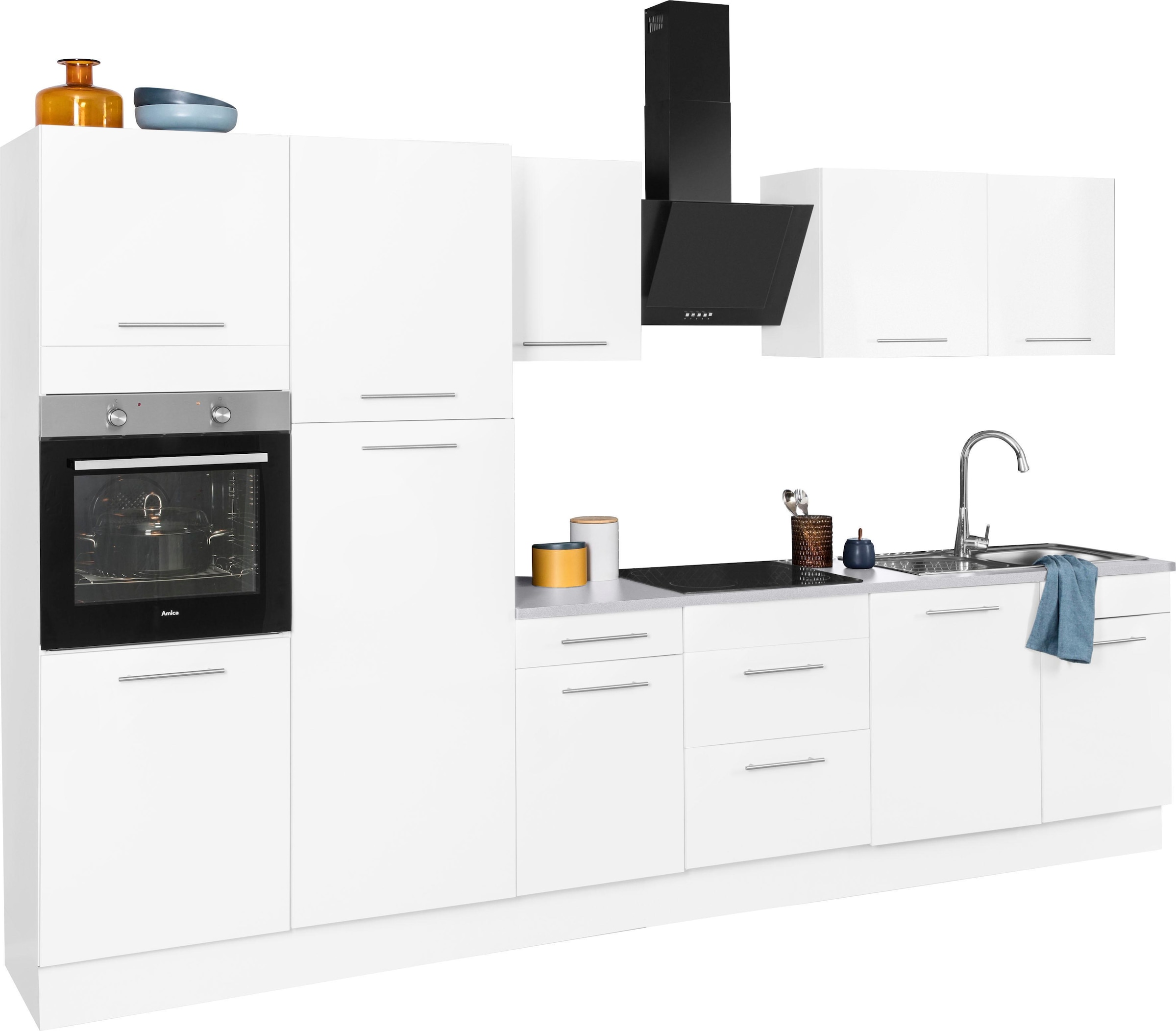 wiho Küchen Küchenzeile »Ela«, Breite 340 cm, Soft-Close-Funktion, höhenverstellbare Füße