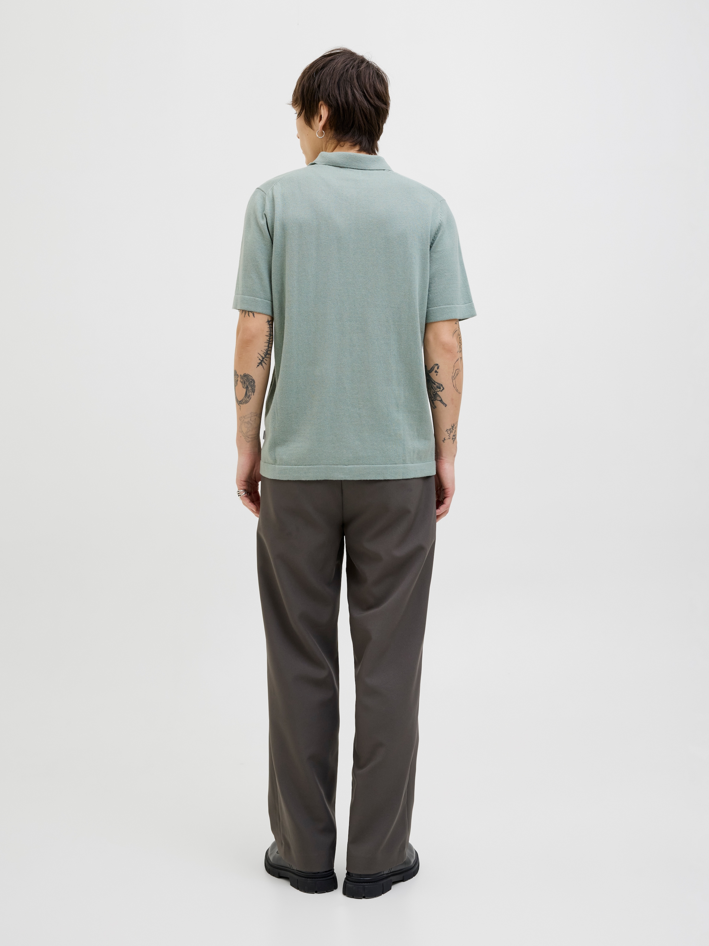 Jack & Jones Kurzarmpullover »JJEEMIL KNIT RELAXED POLO SS SN«, mit Polo Kragen
