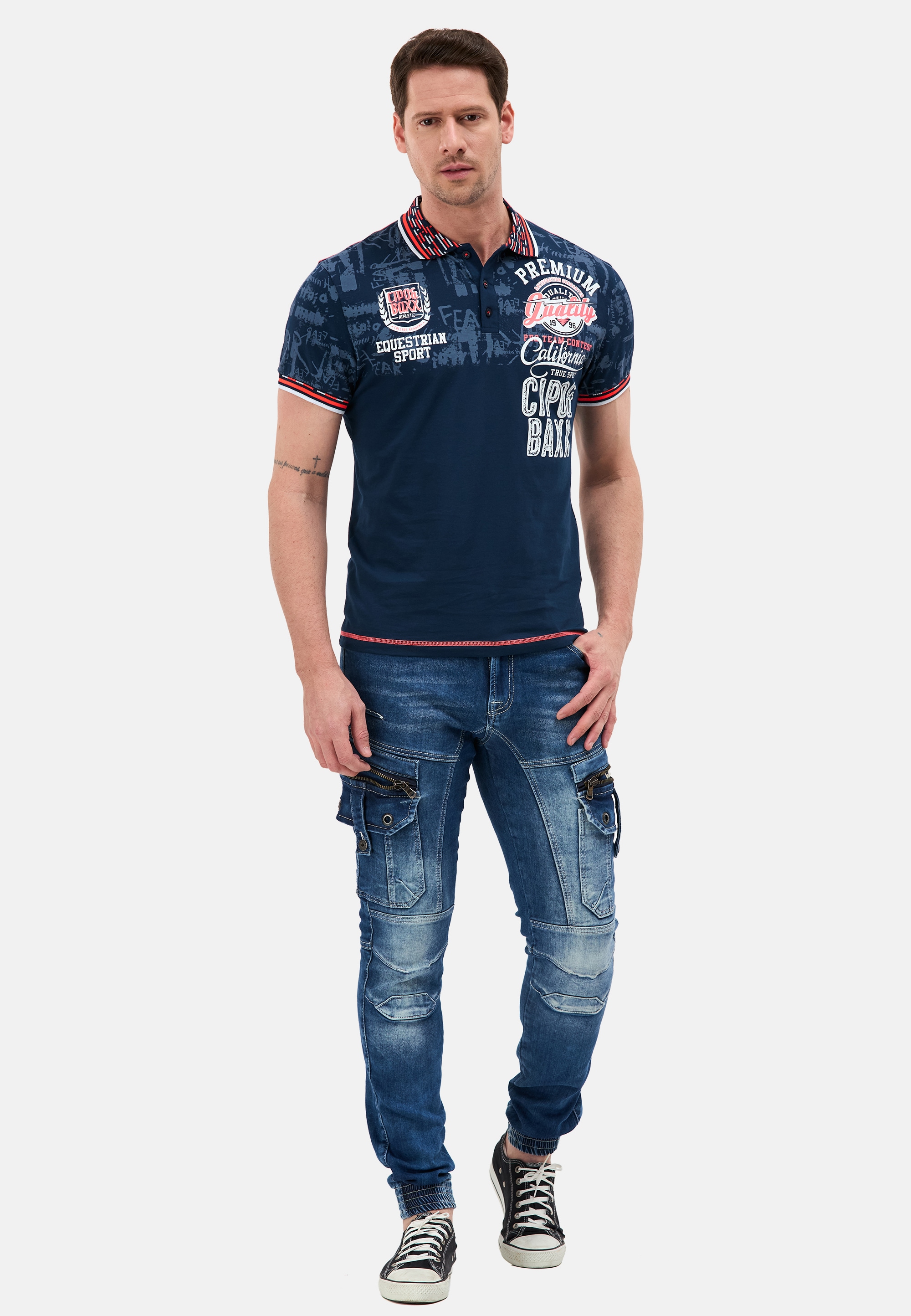Cipo & Baxx Polo Shirt Navyblue 4XL 8