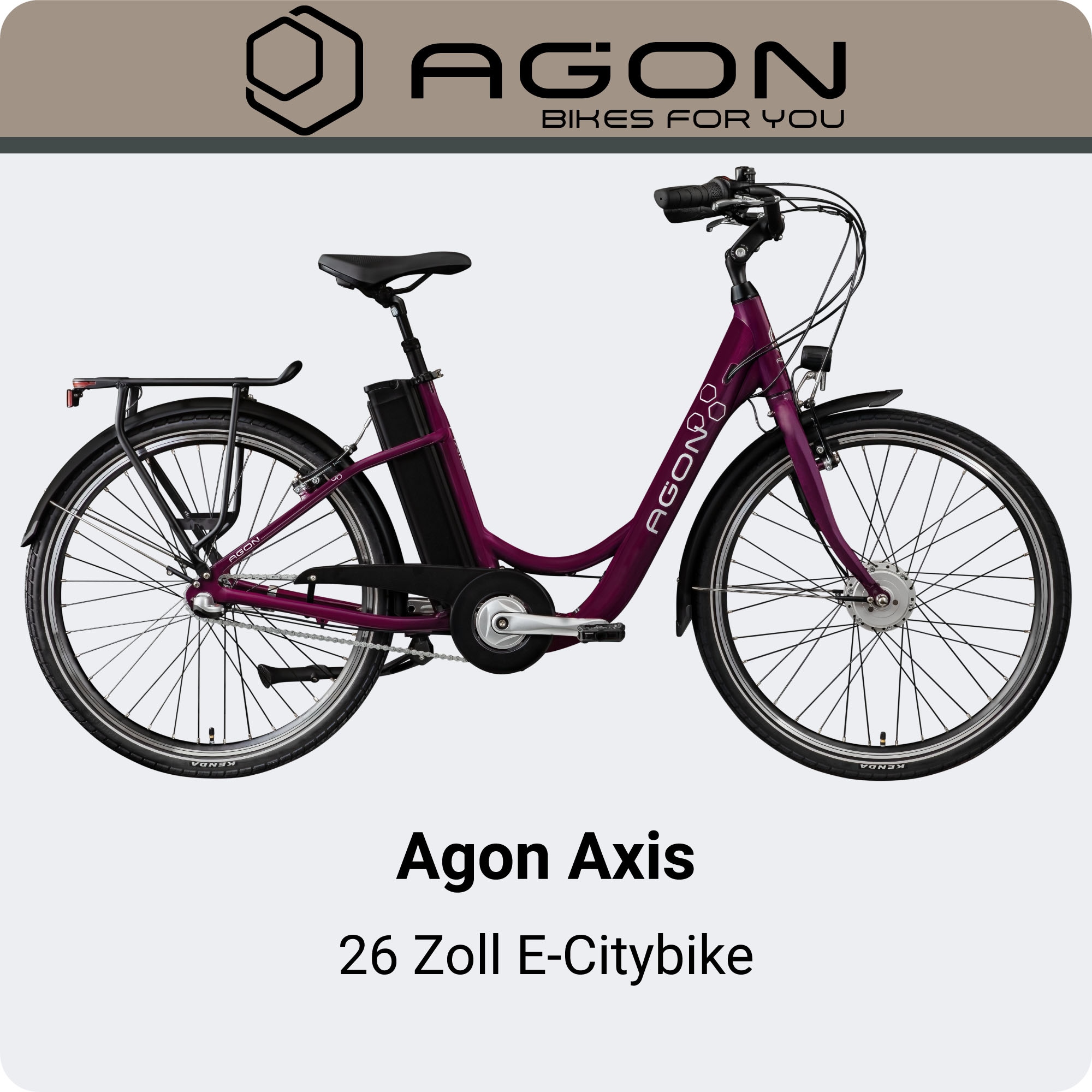 AGON »Axis« 3 Gang Nabenschaltung Frontmotor 250 W Pedelec, Elektrofahrrad für Damen u. Herren