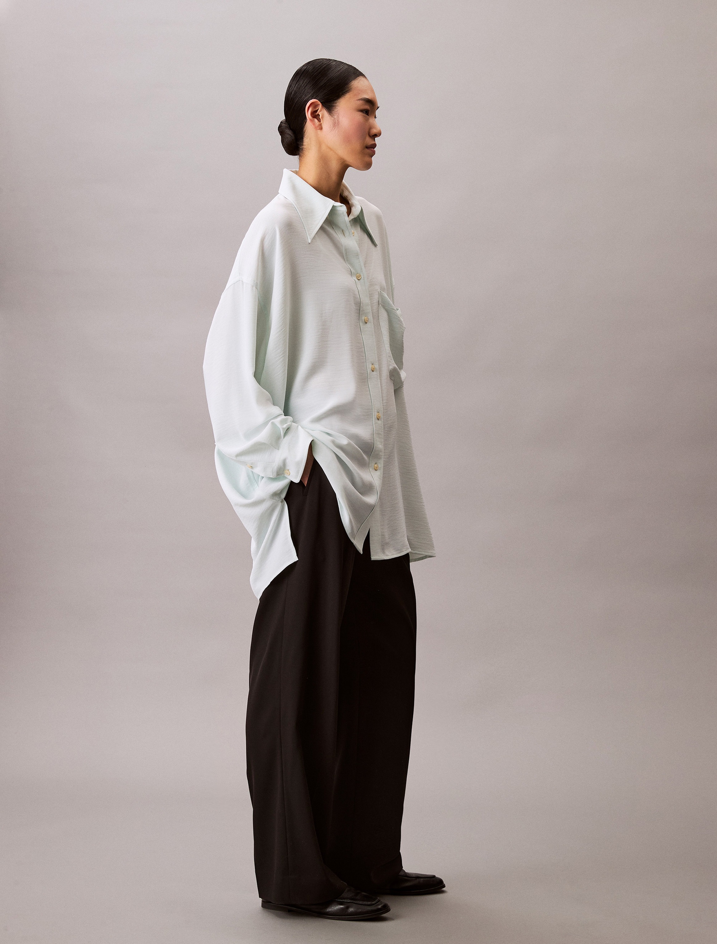 Calvin Klein Jeans Hemdbluse »GAUZE SHIRT«, Mit Rundhalsausschnitt
