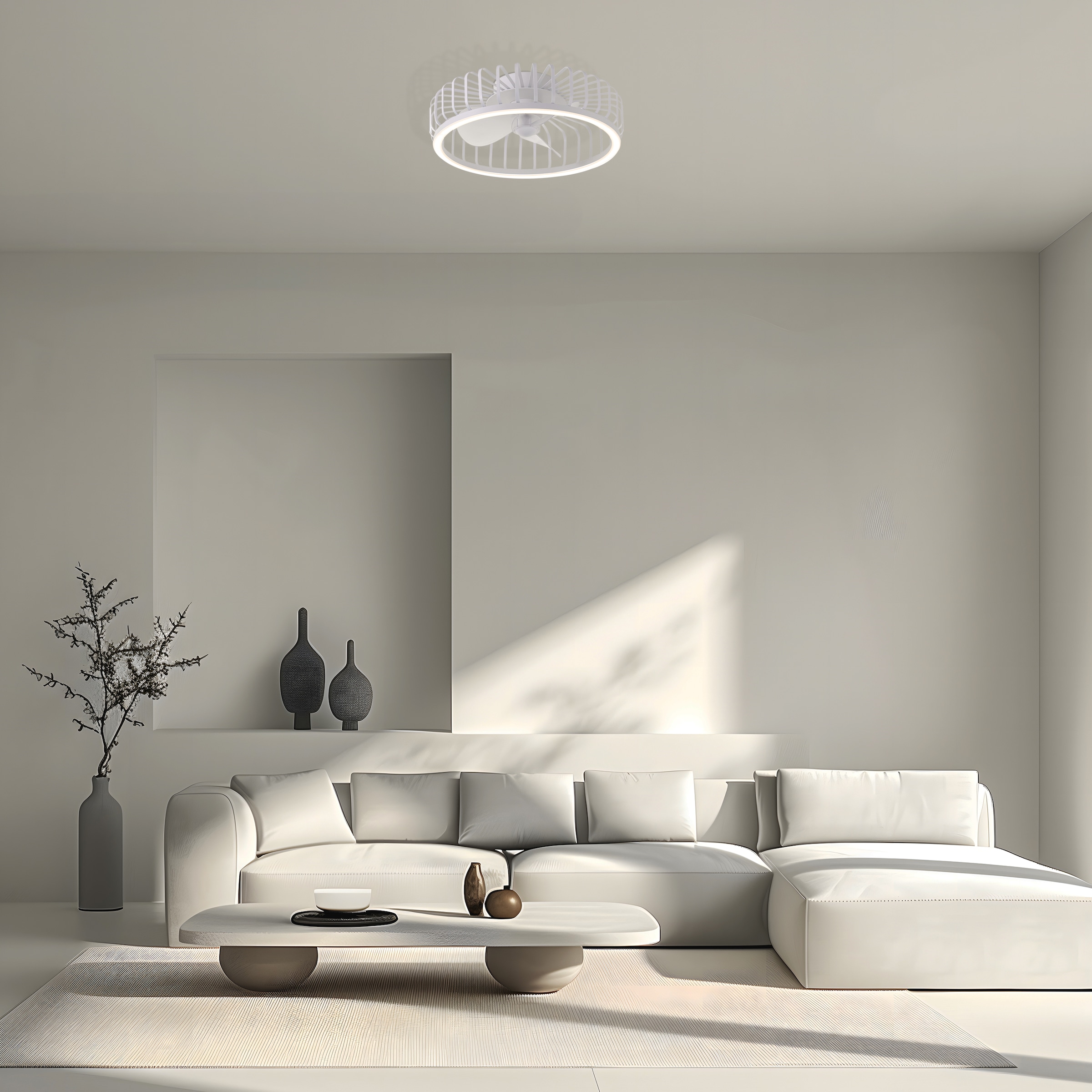 Brilliant LED Deckenleuchte »Capo« LED-Modul 1 Stk. warmweiß - kaltweiß LED-Ventilator, Ø 48 cm, 4200 lm, dimmbar, CCT