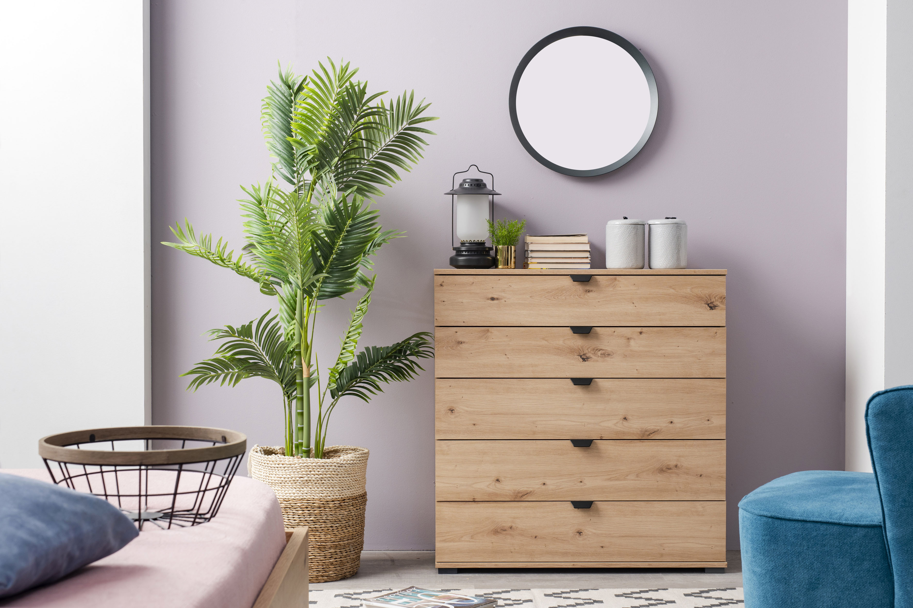 Home affaire Sideboard "Duero" Kommode mit 5 Schubkästen, Breite 90 cm