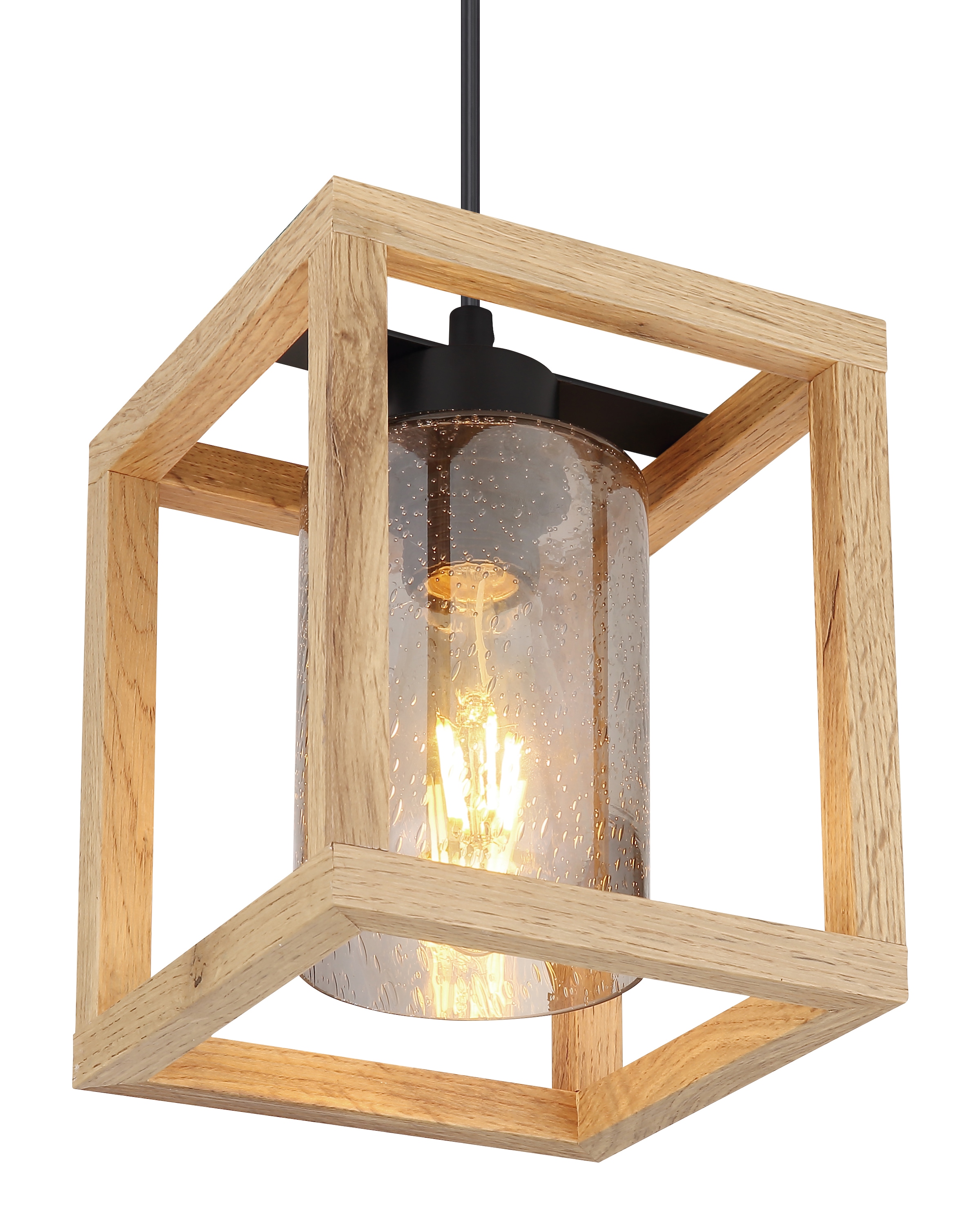 GLOBO LIGHTING Hängeleuchte »PETTEY«, Leuchtmittel E27 | ohne Leuchtmittel, Hängelampe/Pendelleuchte/Glas rauchfarben/Essbereich/Wohnzimmer