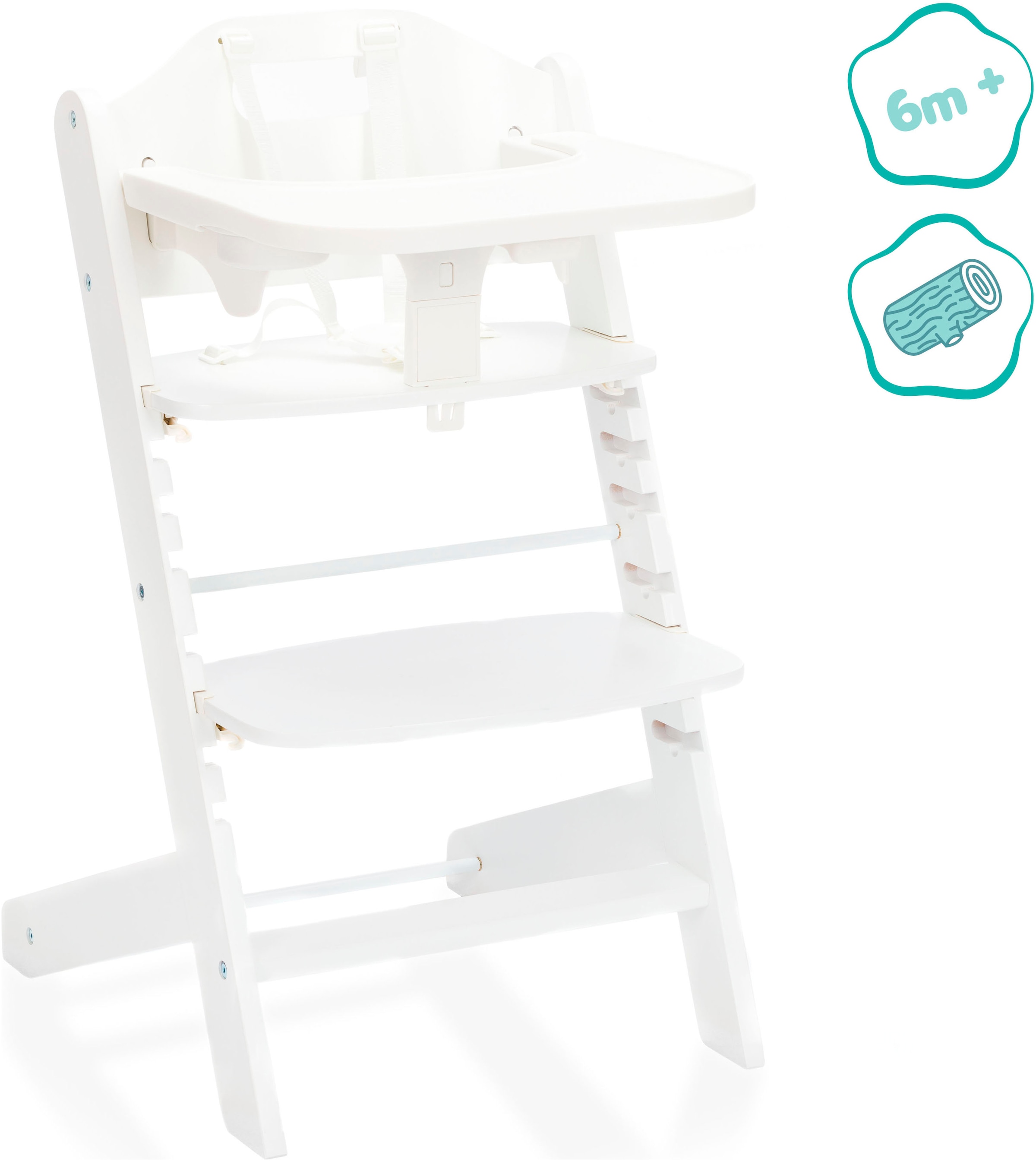 Fillikid Hochstuhl »Pia Swing«, (Set), 3 St., inkl. Neugeborgenenaufsatz und Wippe
