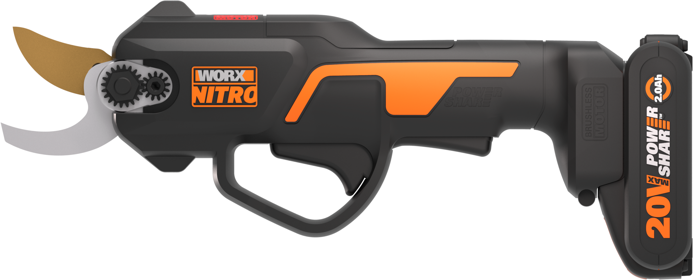 Worx Akku-Astschere »NITRO WG330E«, 25 mm Schnitt, 2800 Schnitte pro Ladung, inkl. Akku und...