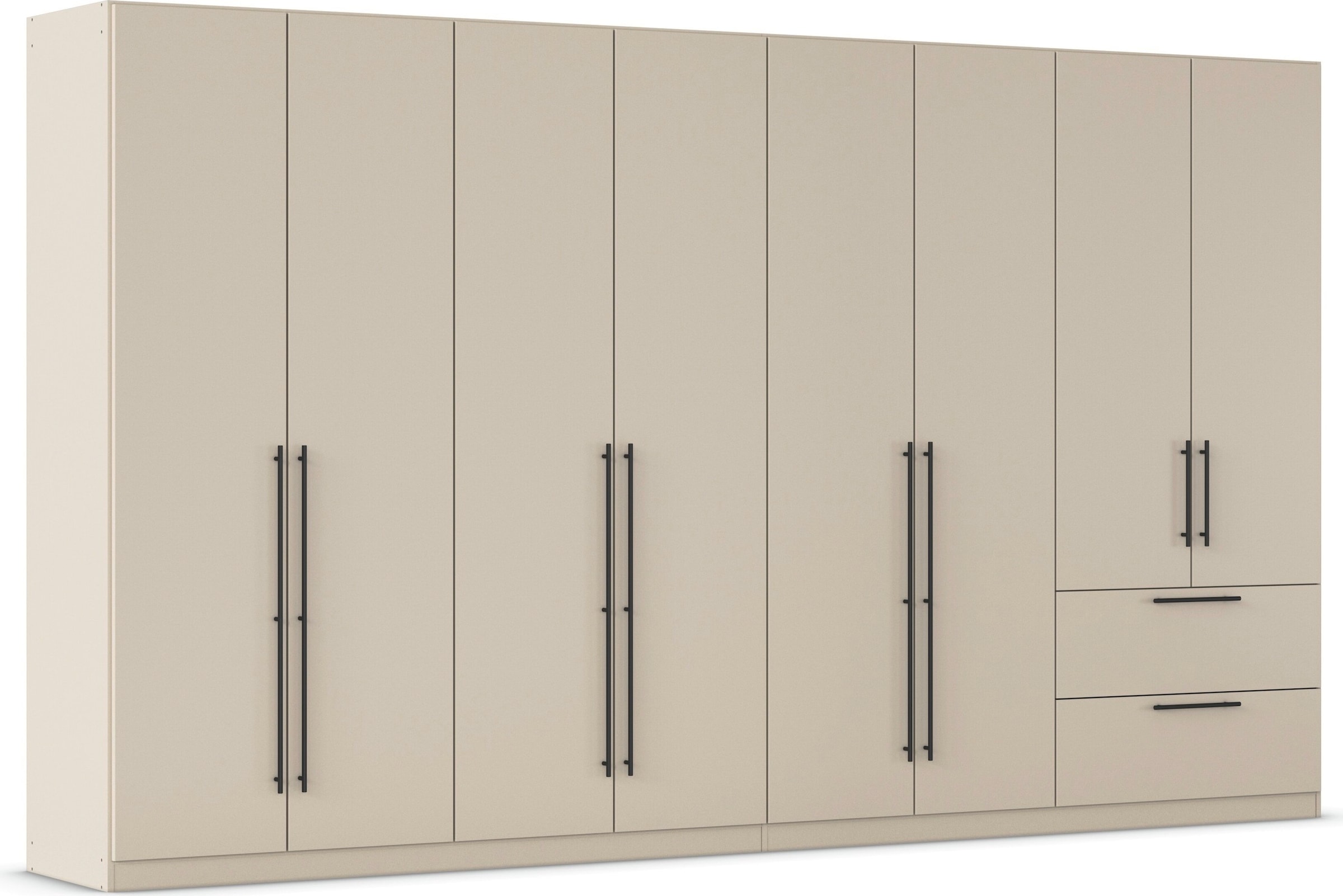 OTTO home Kleiderschrank "Mehrzweckschrank Aktenschrank Möbel Mietswohnung Schlafzimmer AVOLA" 3 verschiedene Ausstattungen BASIC/CLASSIC/PREMIUM (inkl. SOFT-CLOSE), mit hochwertigen Stangengriffen aus Metall in Schwarz MADE IN GERMANY