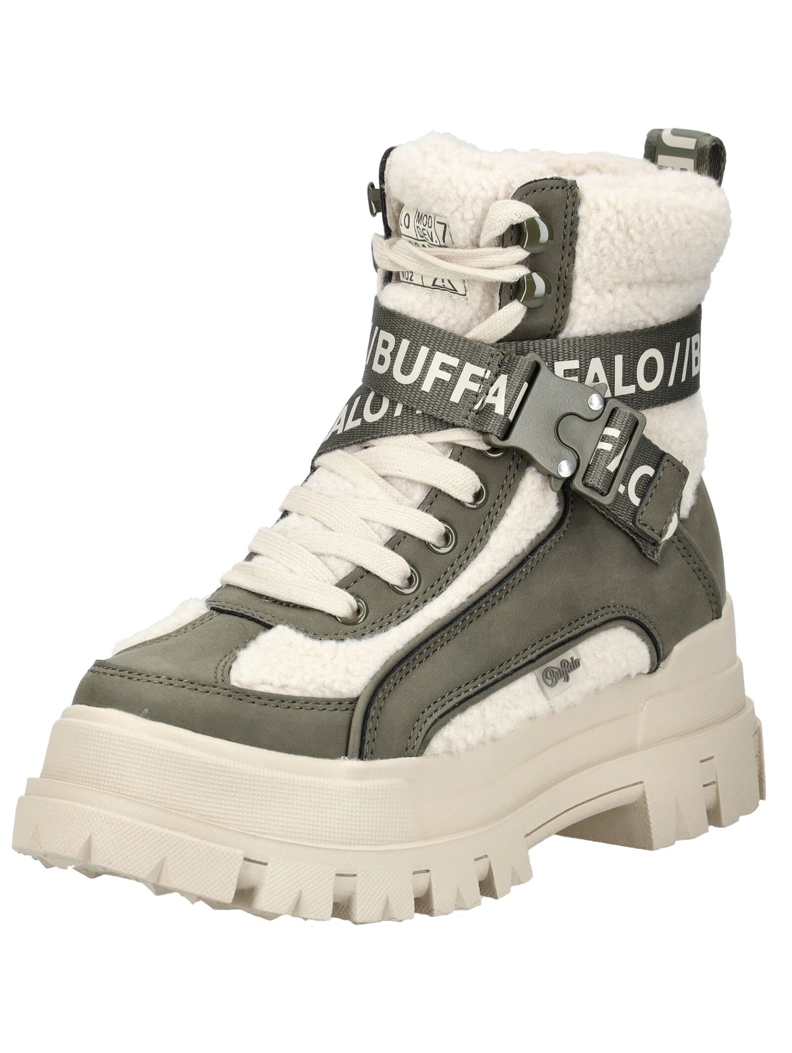 Buffalo Schnürstiefelette "Buffalo Stiefelette Lederimitat/Textil" günstig online kaufen