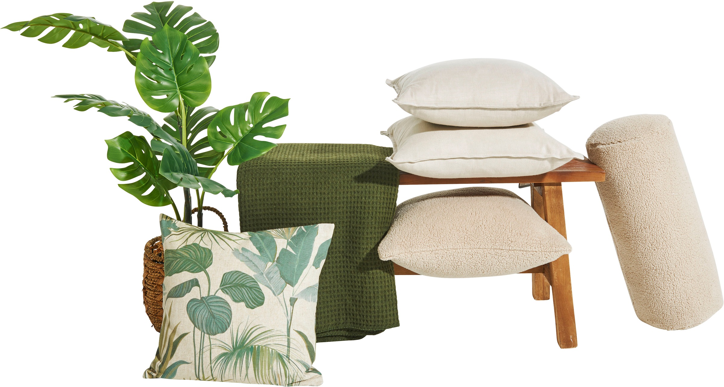 done. Kissenhülle "Tropical Flowers" Beidseitig bedruckte Kissenhülle aus C günstig online kaufen