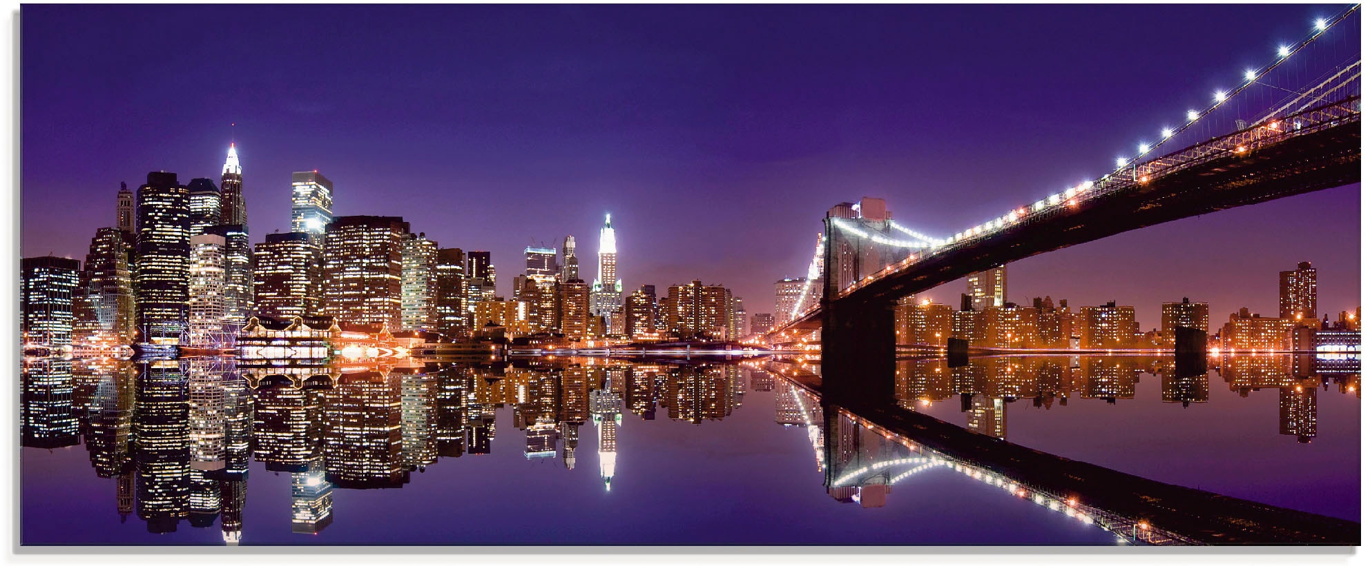 Artland Glasbild "New York Skyline", Amerika, (1 St.), in verschiedenen Größen