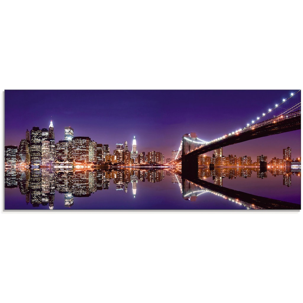 Artland Glasbild »New York Skyline«, Amerika, (1 St.)