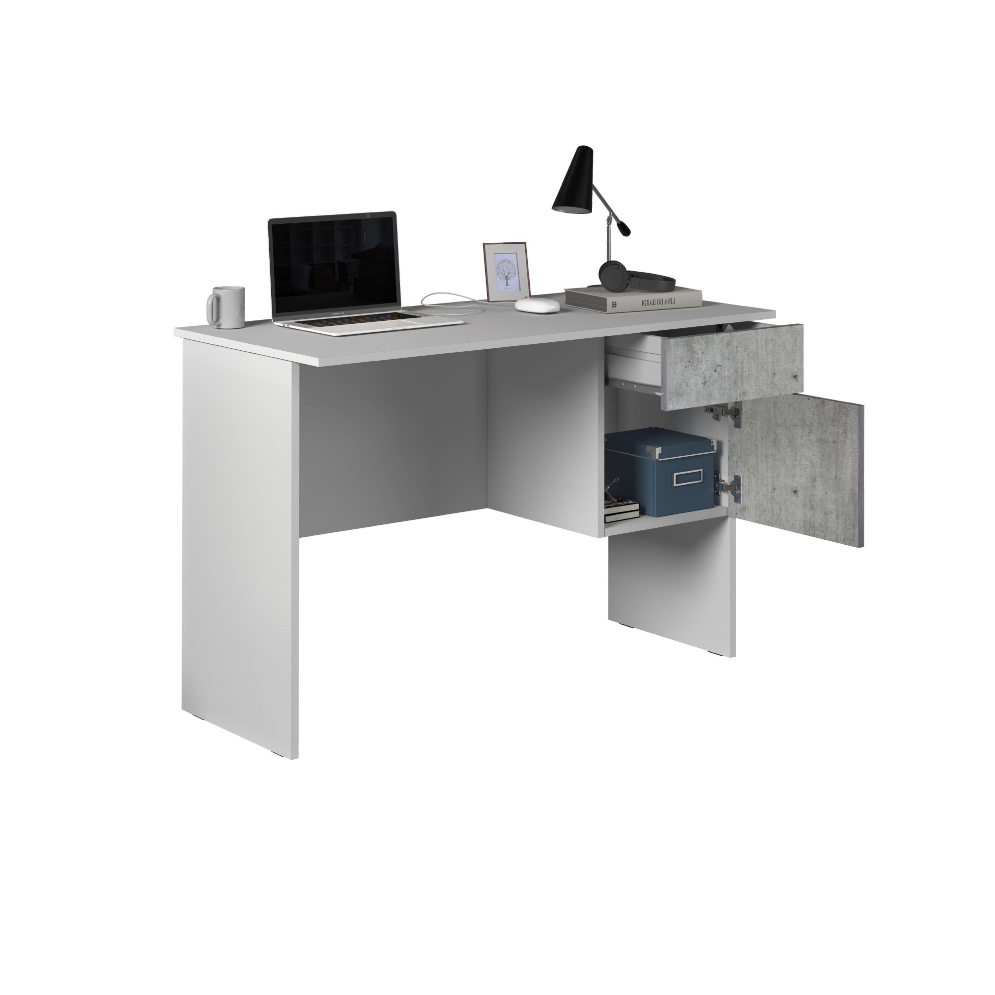 INOSIGN Schreibtisch »Coro, kleiner Computertisch, Bürotisch«, mit 1 Tür & 1 Schublade, Breite 110 cm, Made in Italy