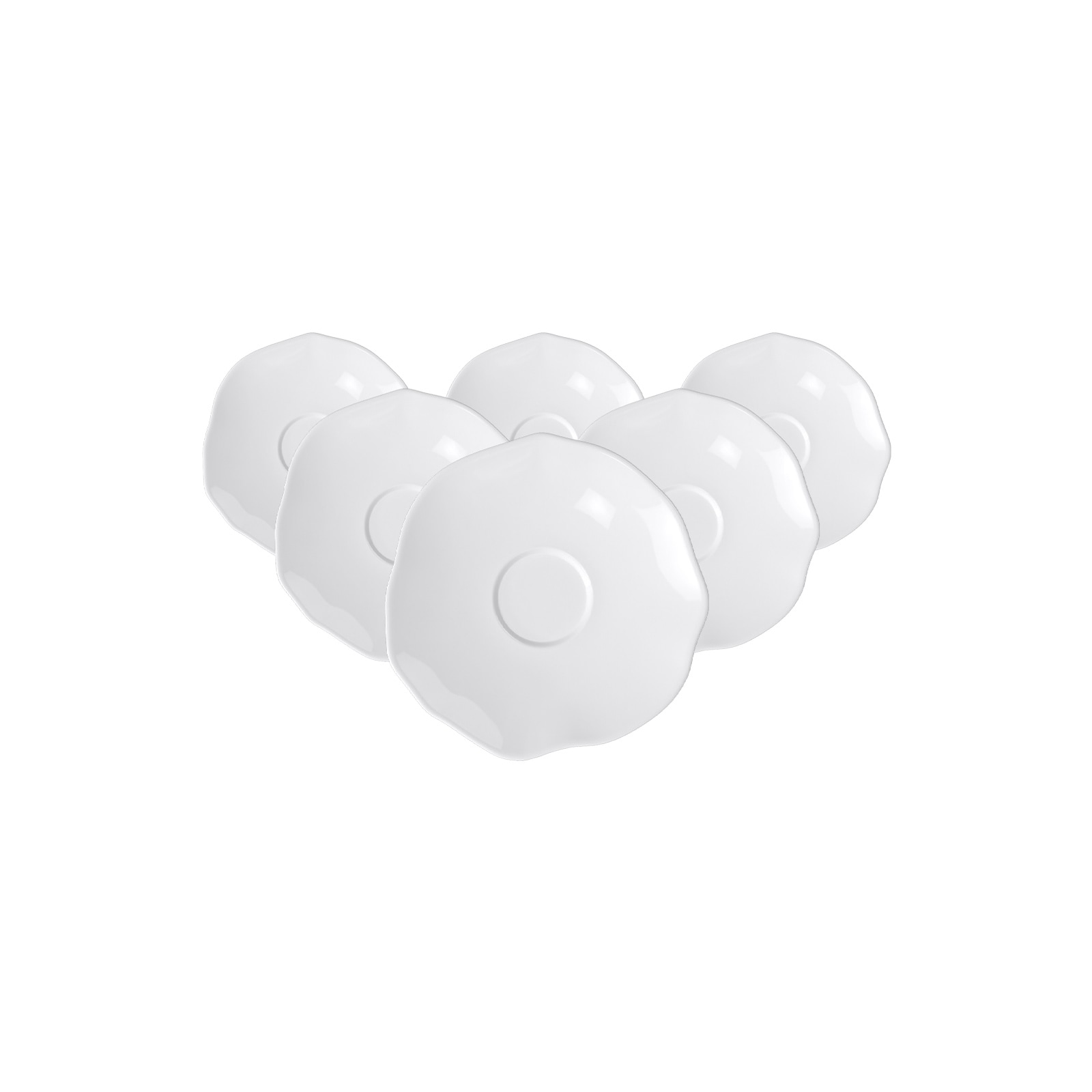 Villeroy & Boch Untertasse "Espressountertassen Pura ø 11,6 cm 6er Set weiß" Spülmaschinenfest, Mikrowellensicher