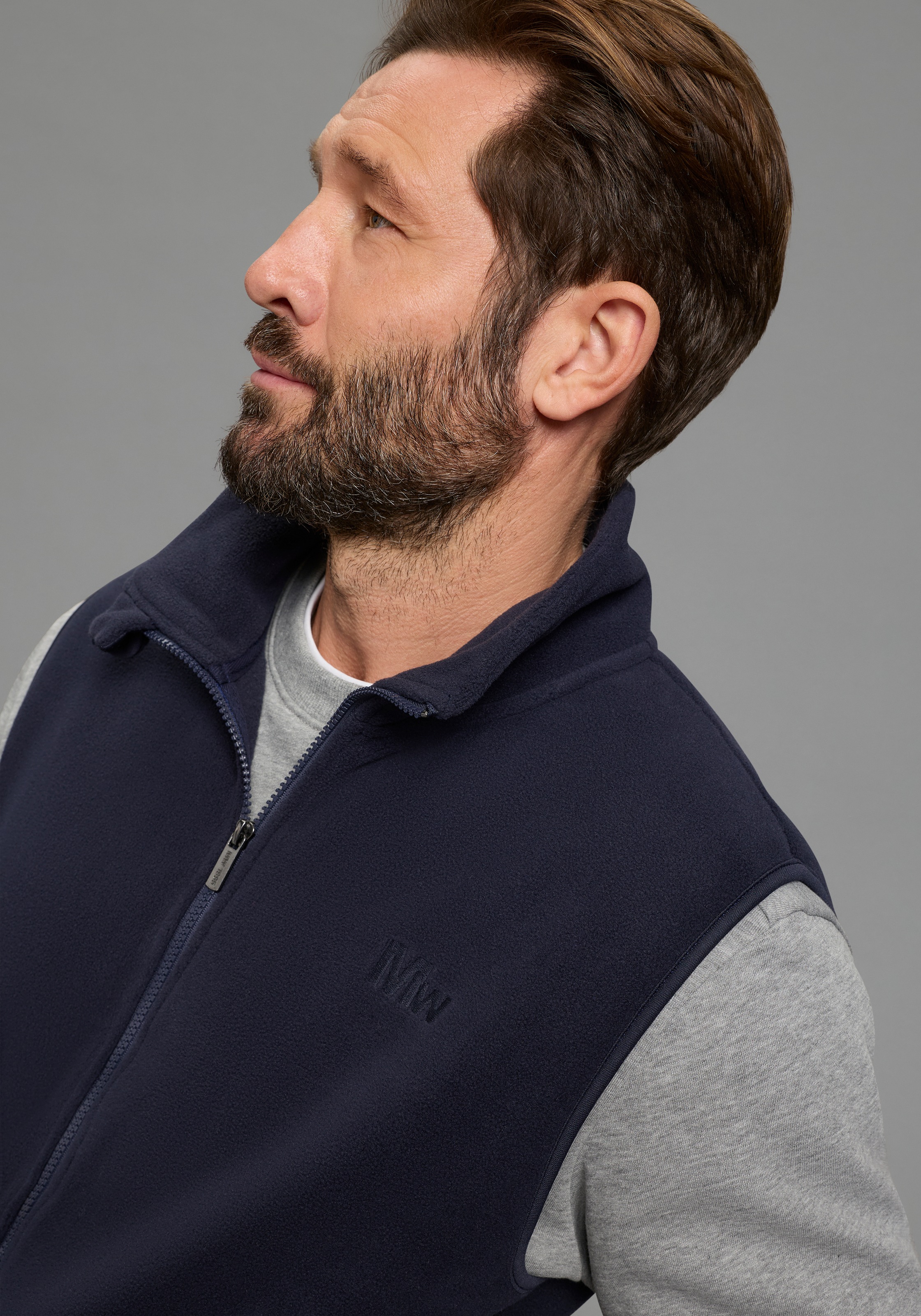 Man's World Herren Marine Fleeceweste Gr. 5XL 2