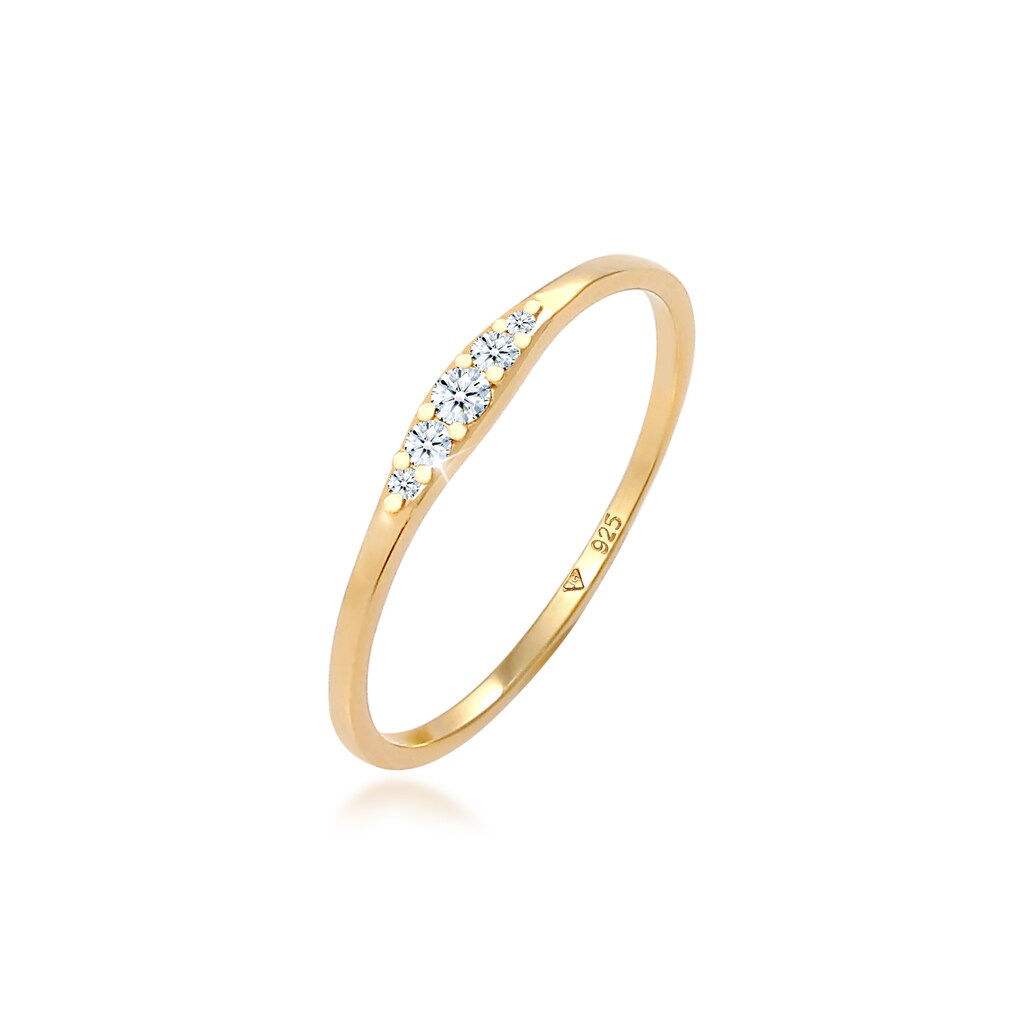 Elli DIAMONDS Verlobungsring »Verlobungsring Diamant (0.09 ct) 925 Silber«