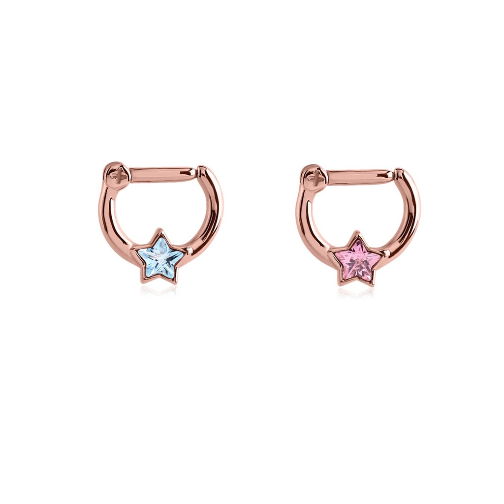 BodyJewel Nasenpiercing-Set »Septumring, Stern, Chirurgenstahl 316L«