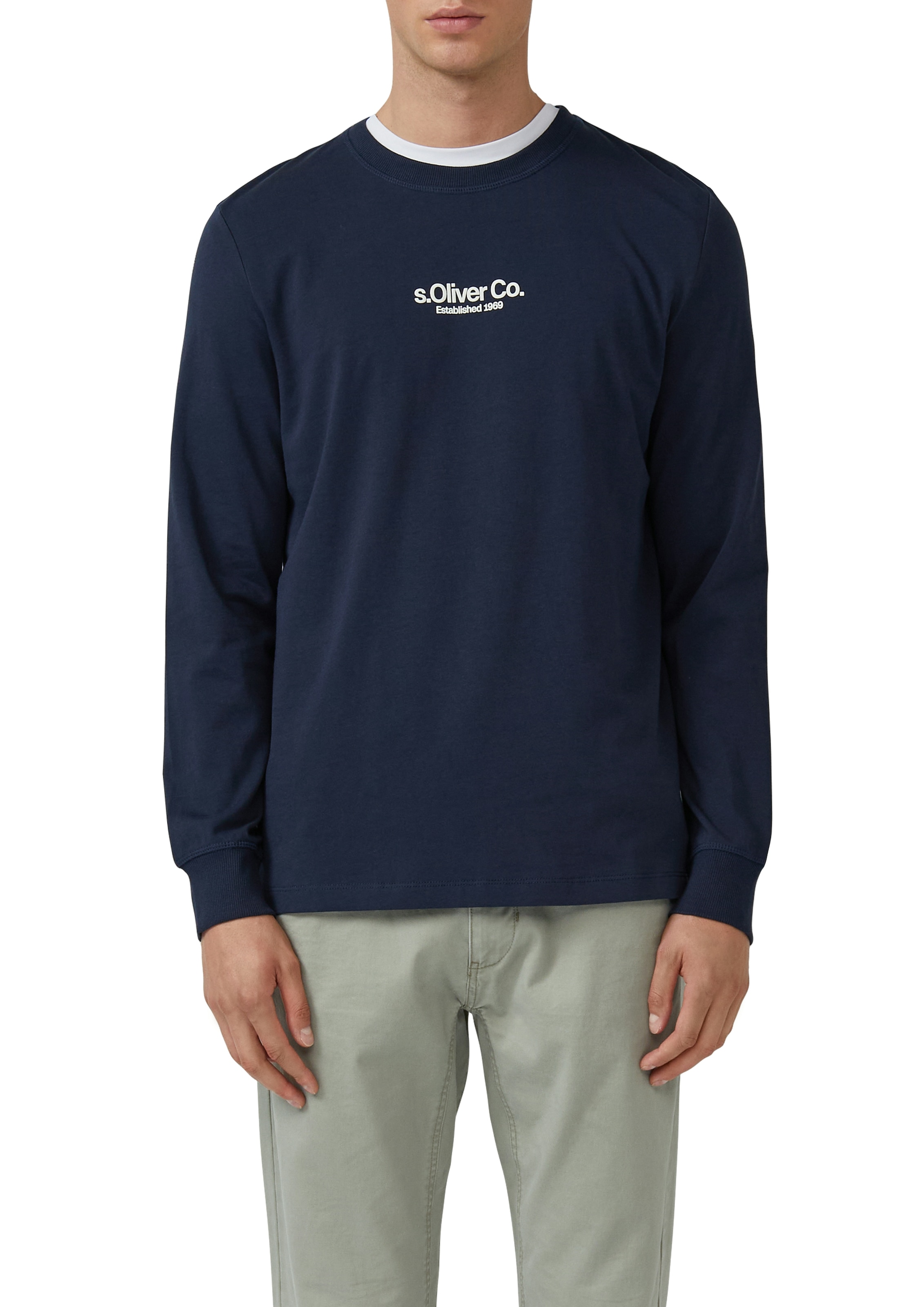 s.Oliver Langarmshirt mit Logo Schriftzug günstig online kaufen