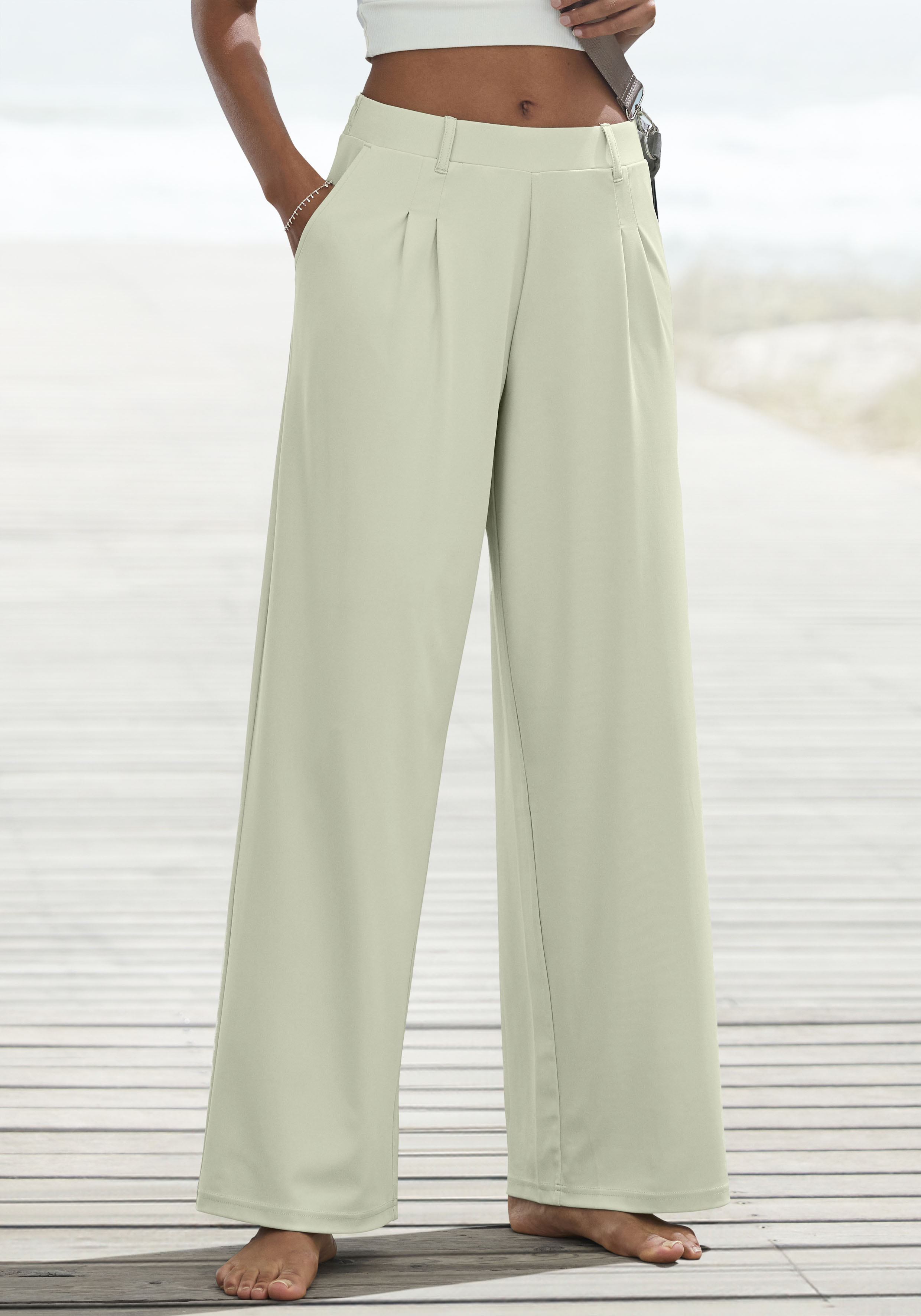H.I.S Palazzohose mit weitem Bein und kleinen Falten am Bündchen, Loungewear
