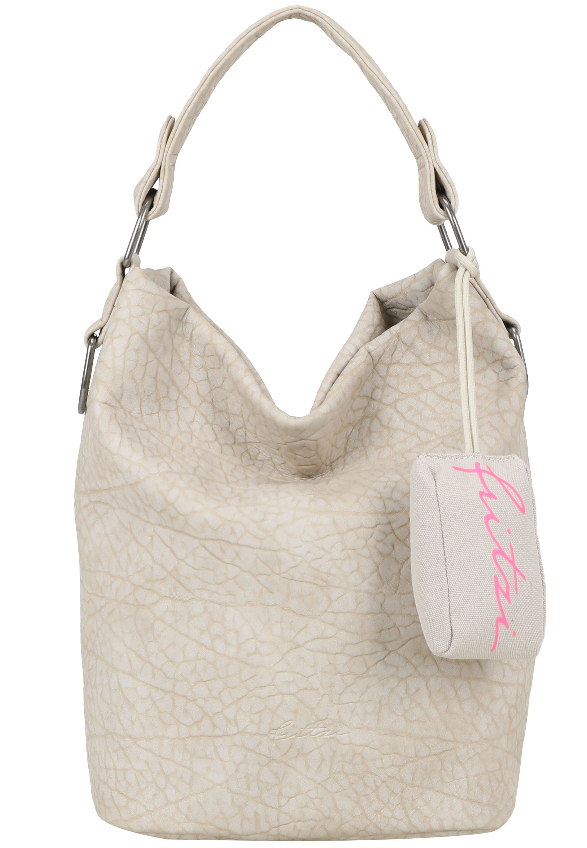 Fritzi aus Preußen Schultertasche »Ella Hobo« mit Canvas-Anhänger