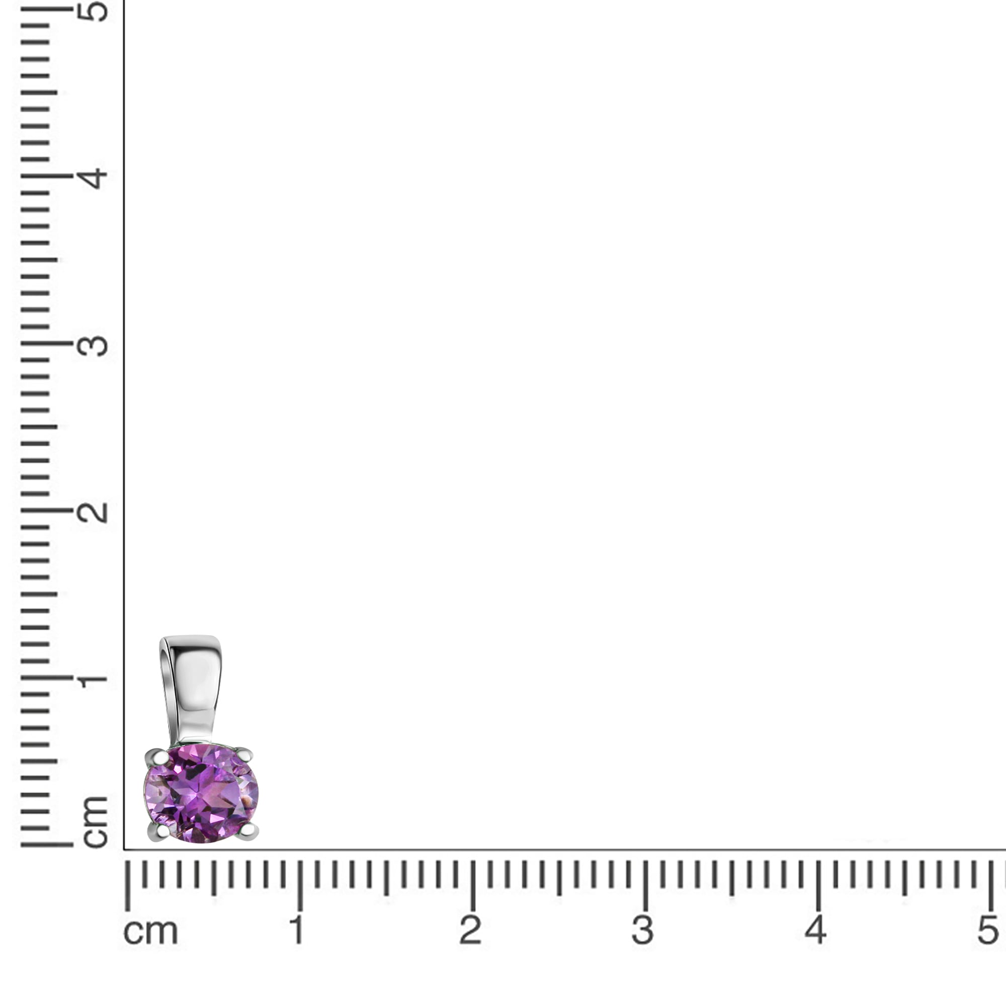 Vivance Kettenanhänger »925-Sterling Silber rhodiniert Amethyst«