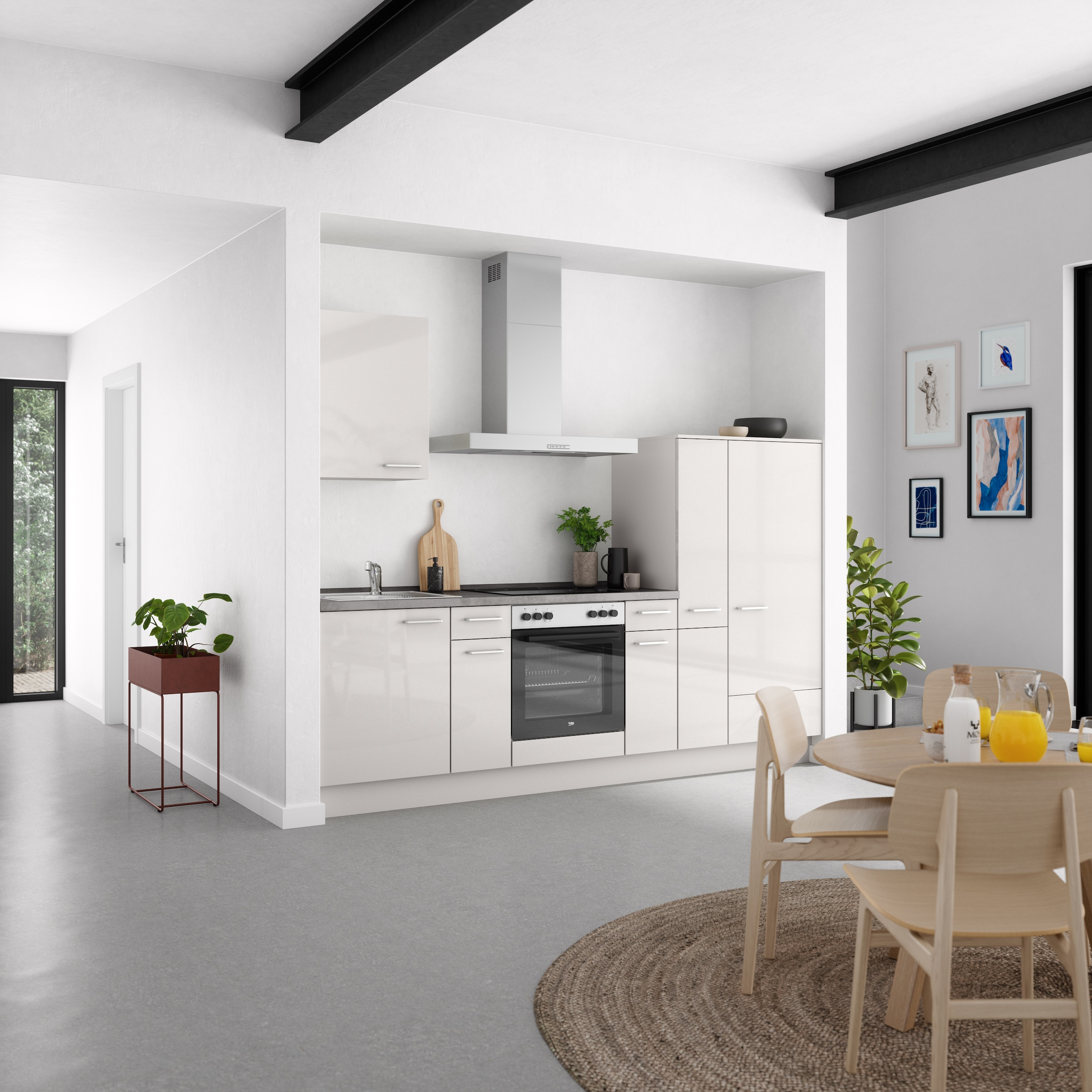 nobilia® Küchenzeile »"Flash I"« vormontiert, Ausrichtung wählbar, Breite 270 cm, wahlw. mit E-Geräten