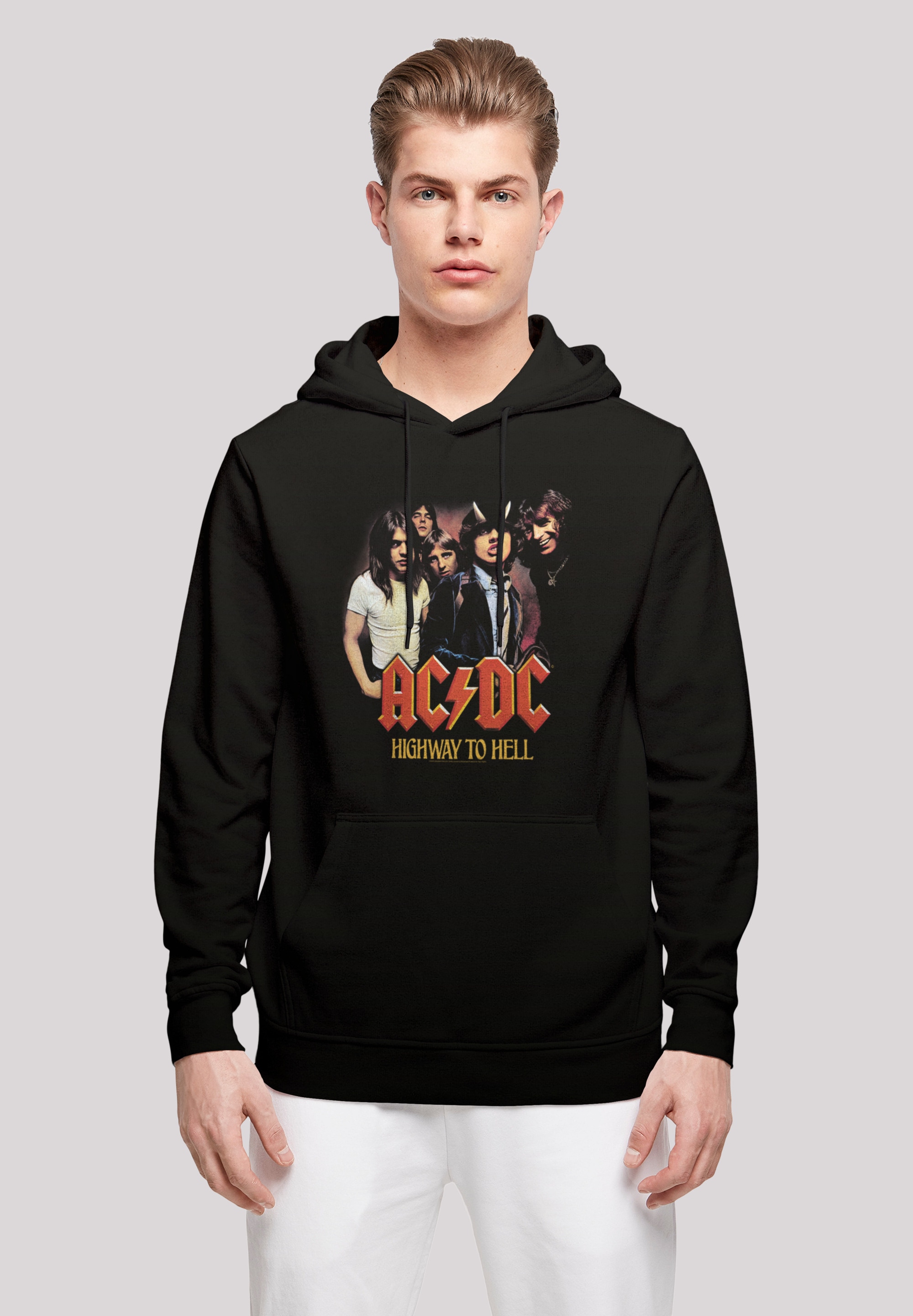 F4NT4STIC Kapuzenpullover »ACDC Rock Band Music Highway To Hell Group«, Print