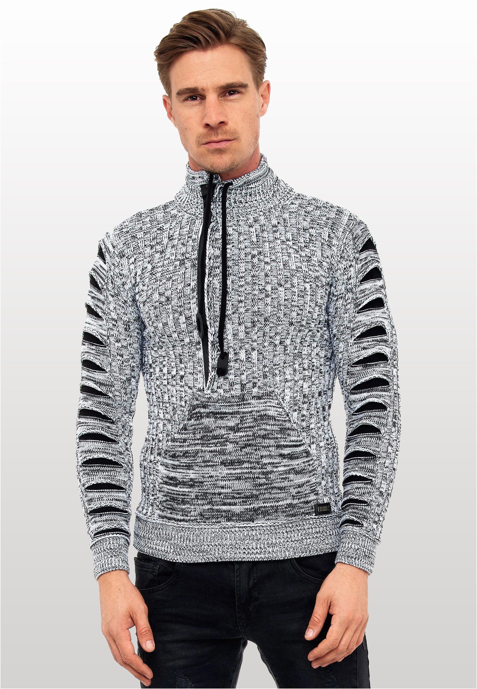 Rusty Neal Strickpullover, mit stylischem Ausschnitt