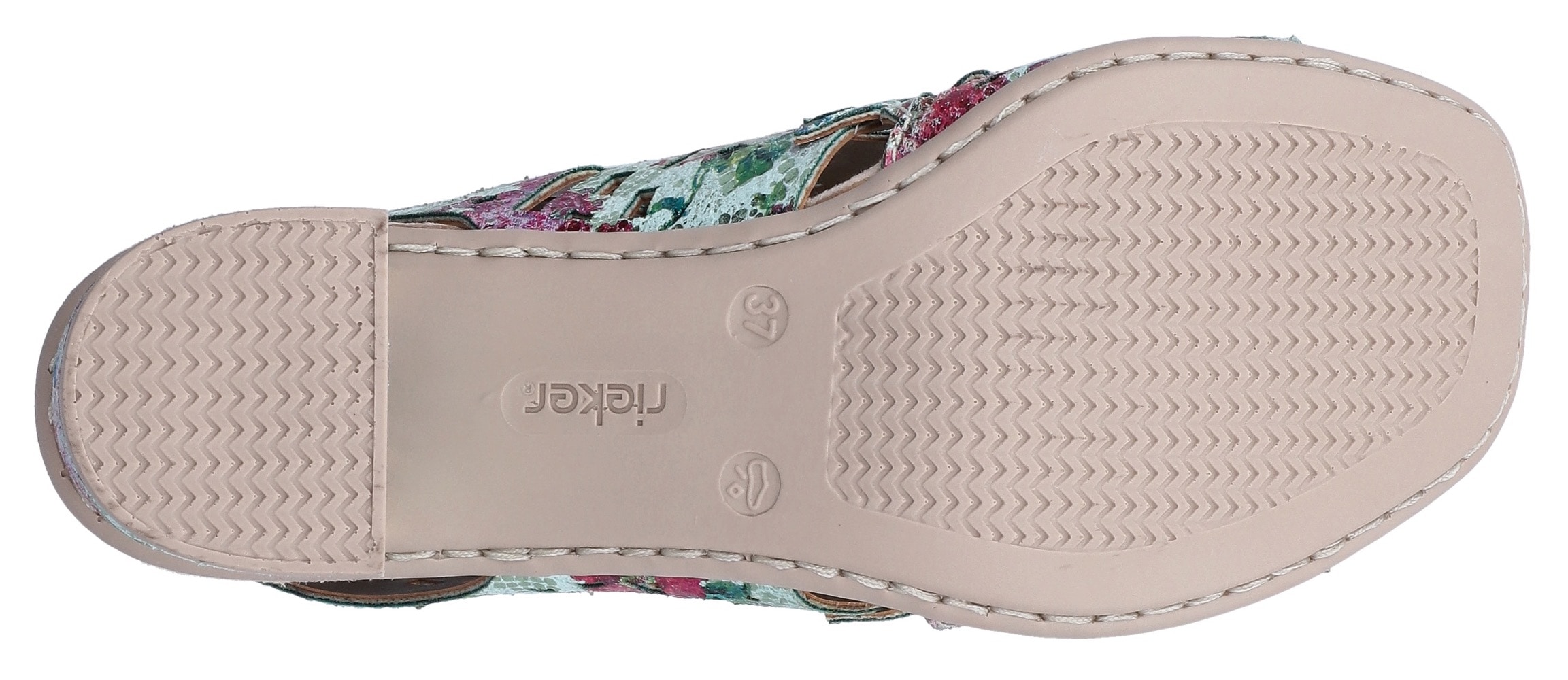 Rieker Sandalette  Sommerschuh, Sandale, Blockabsatz, mit modischer Schaftgestaltung