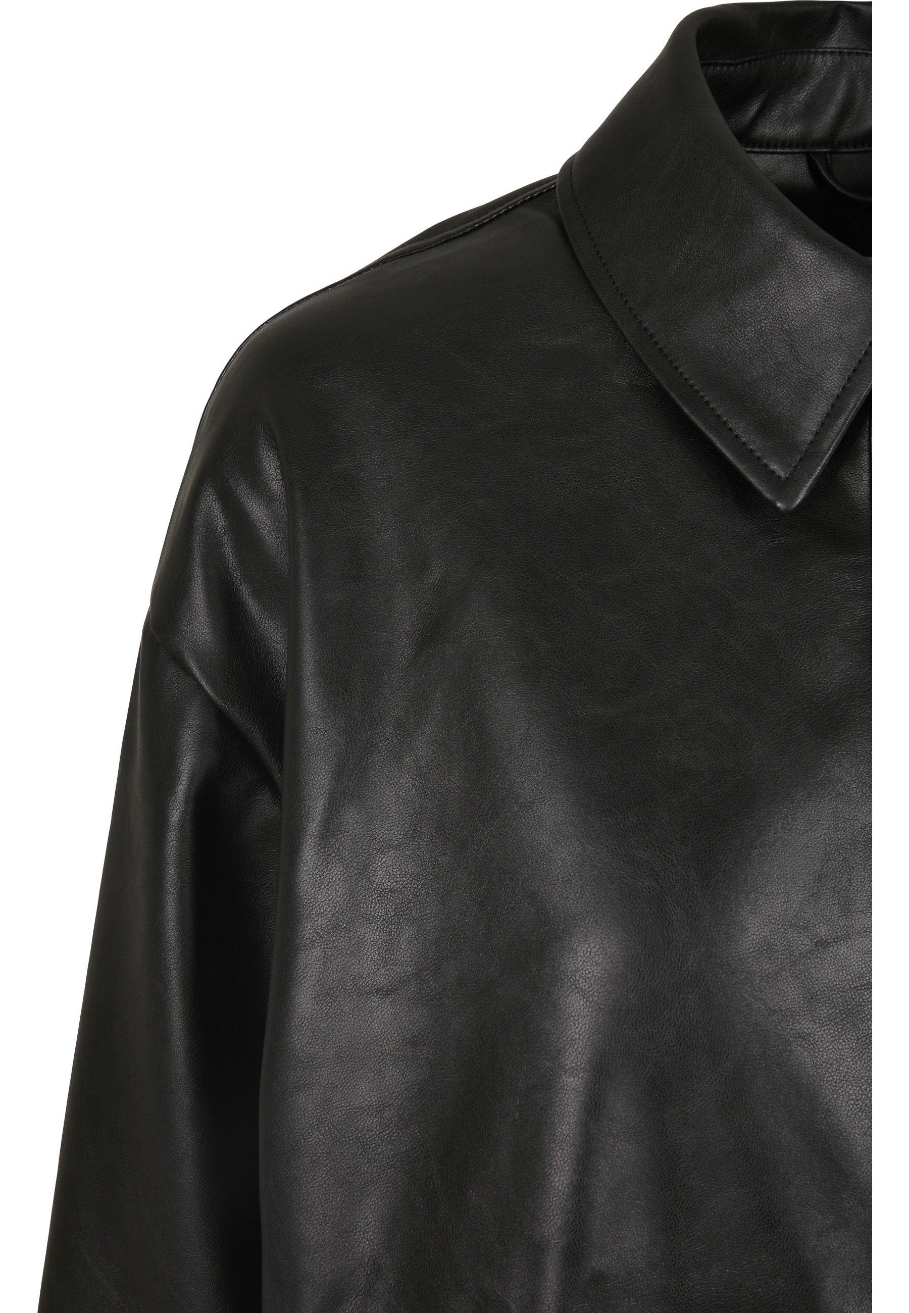 URBAN CLASSICS Hemdbluse »Urban Classics Damen Ladies Faux Leather Overshirt«