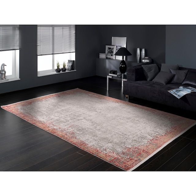 WK WOHNEN Teppich »BORDER«, rechteckig, hochwertiger Viskoseanteil,  samtweiche Oberfläche mit 3 D Effekt auf Rechnung | BAUR