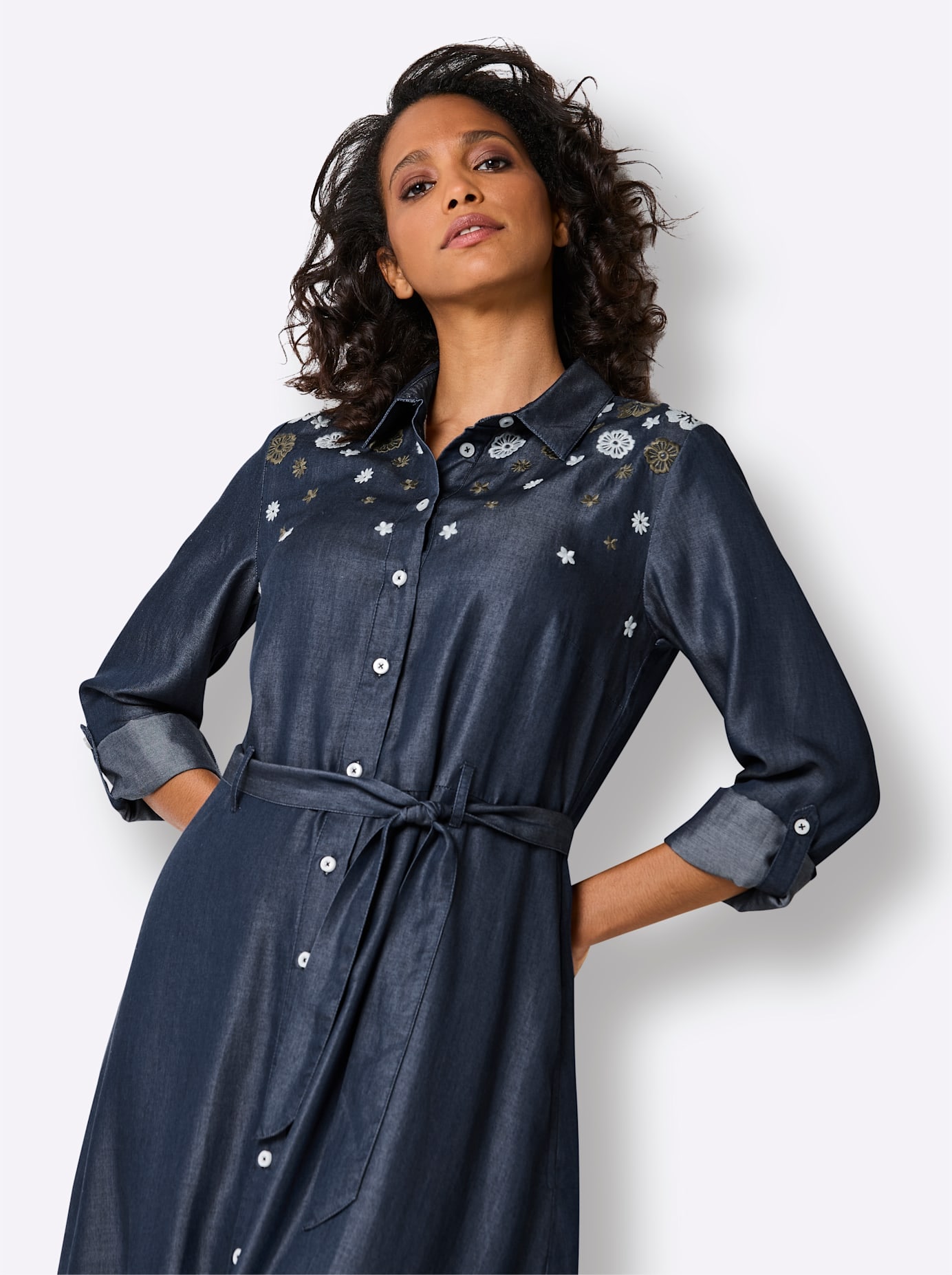 CREATION L PREMIUM Hemdblusenkleid »Lyocell-Kleid«