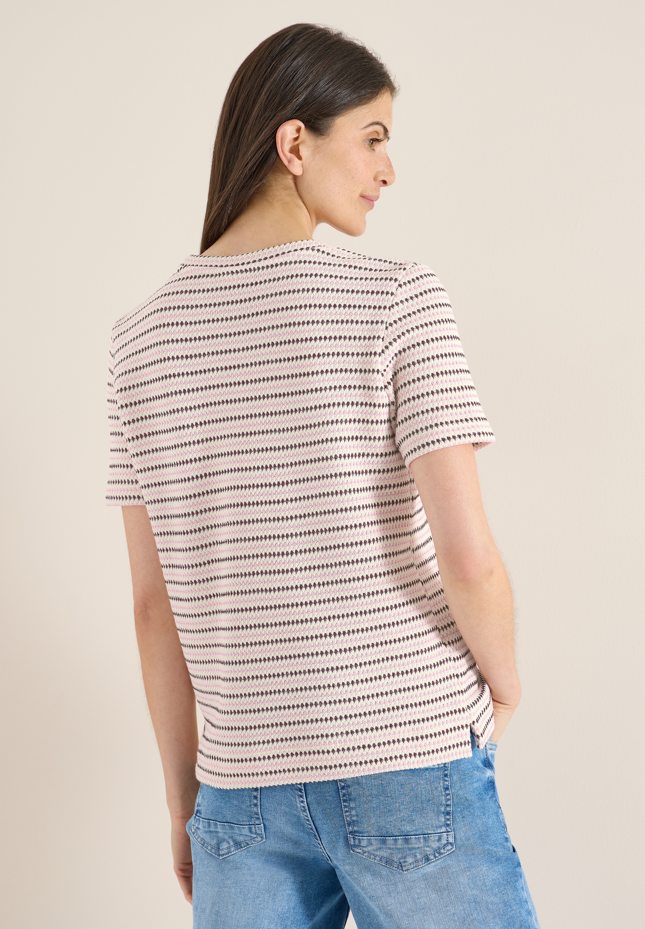 Cecil Rundhalsshirt Rundhalsausschnitt günstig online kaufen