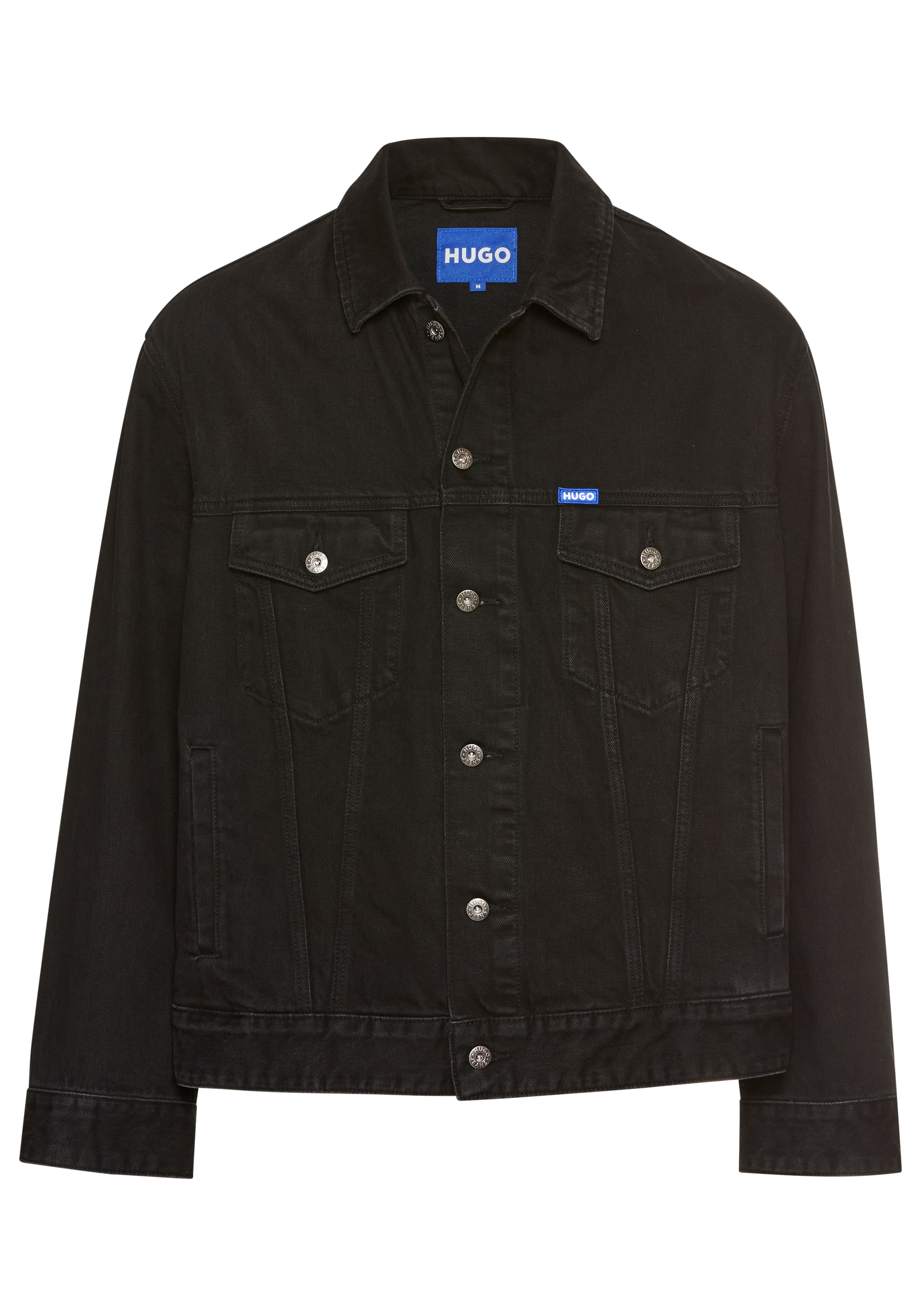 HUGO Blue Jeansjacke "Kirkby", mit Logo-Details, regular-fit günstig online kaufen