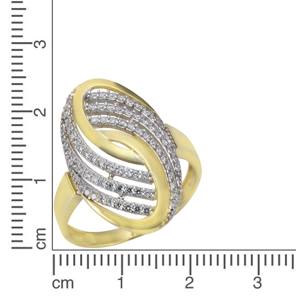 Fascination by Ellen K. Fingerring »375 GG bicolor Zirkonia«