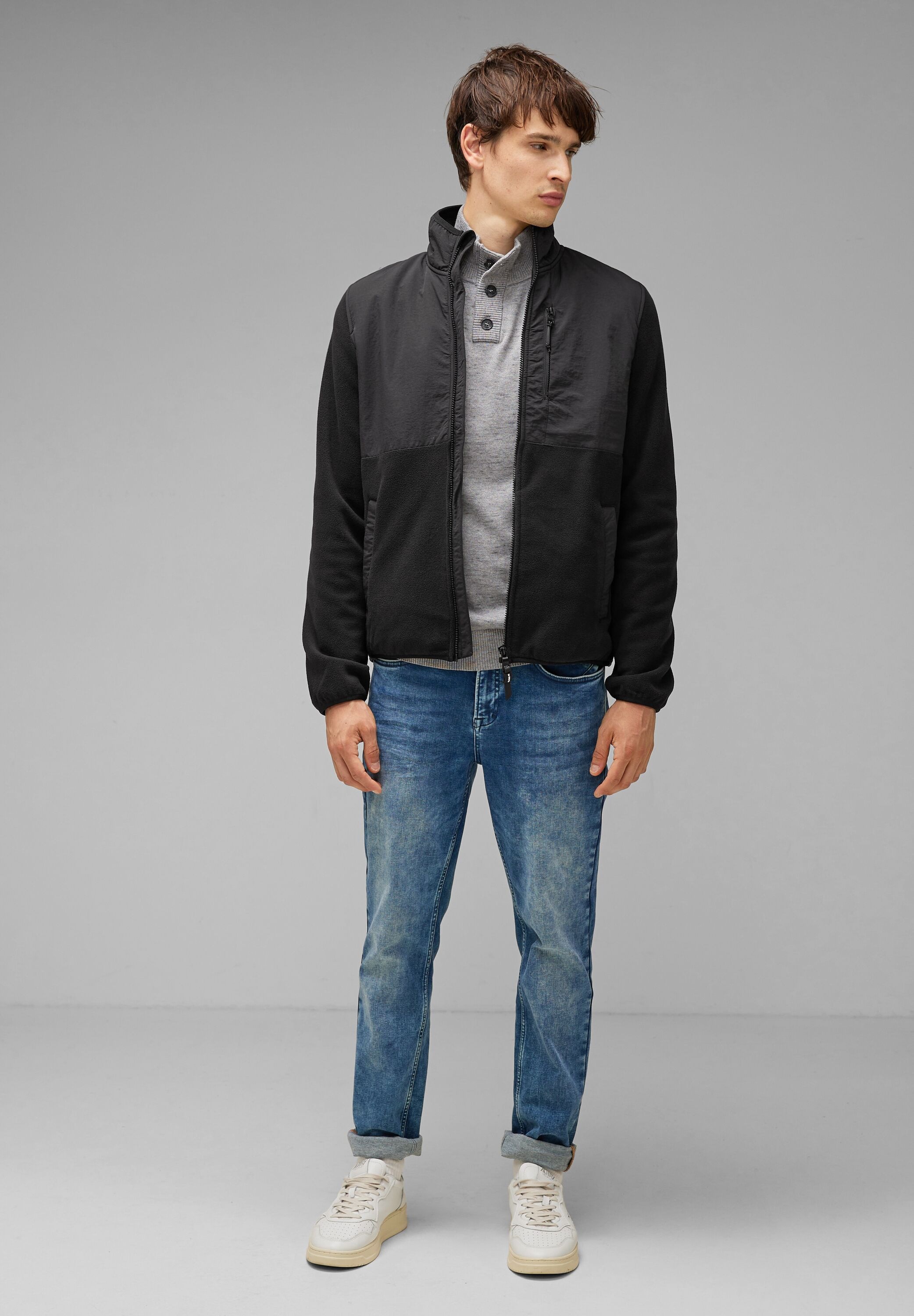 STREET ONE MEN Sweatjacke, Feel Good Fit