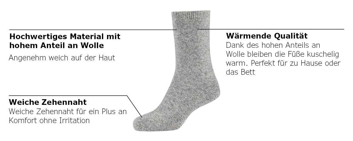 Camano Socken "warm & cozy", (2 Paar), CREW SOCKS günstig online kaufen