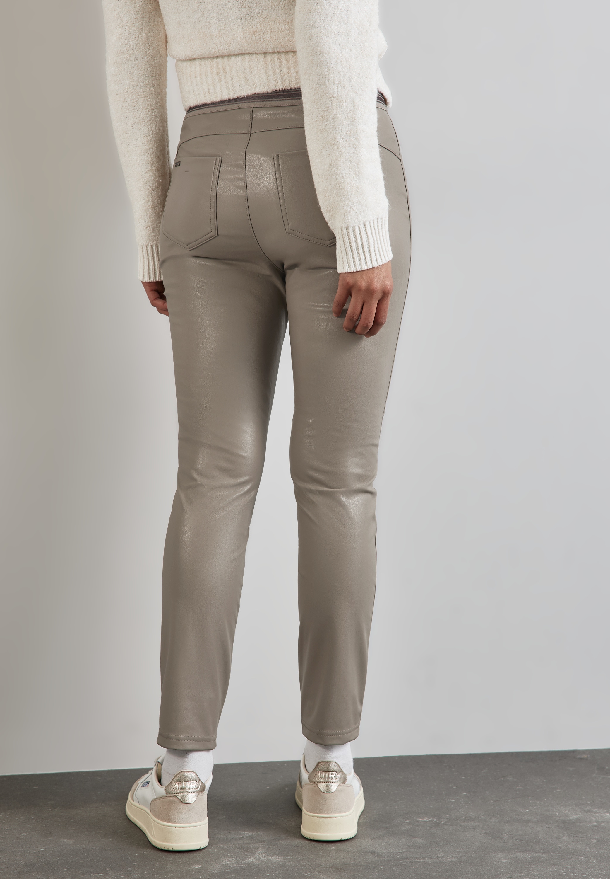 STREET ONE Lederhose, High Waist