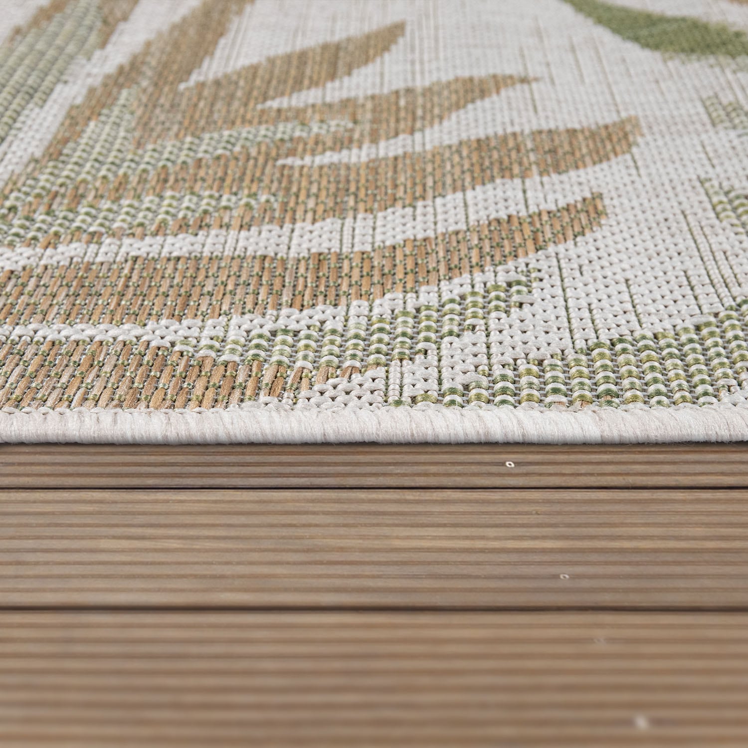 Paco Home Teppich »Kuba 127«, rechteckig, Flachgewebe, Motiv Blätter, In-  und Outdoor geeignet, Wohnzimmer auf Rechnung | BAUR