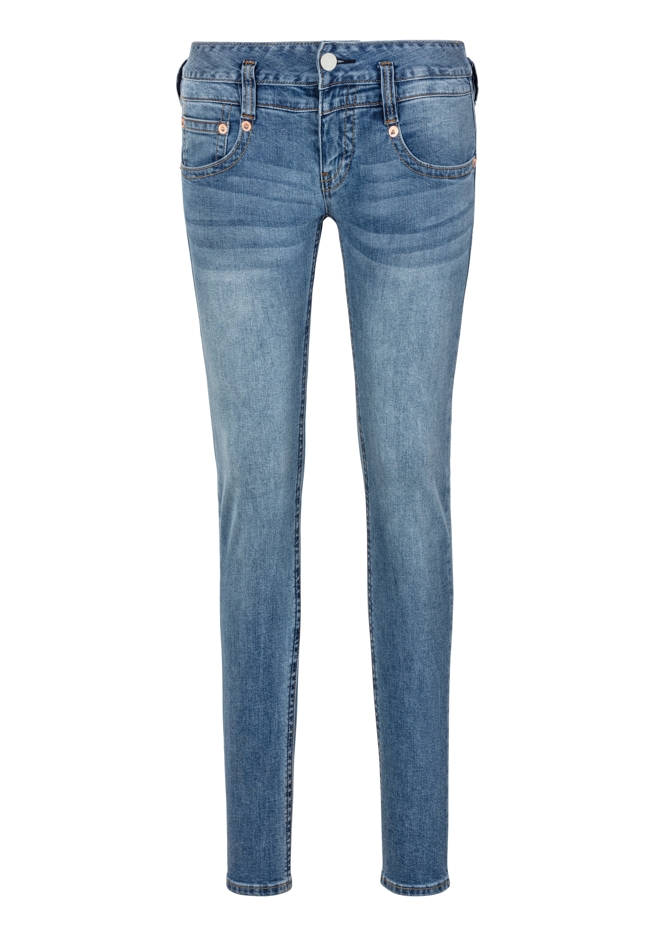 Herrlicher Slim-fit-Jeans "Pitch Slim Organic Denim", mit asymmetrischen Ta günstig online kaufen