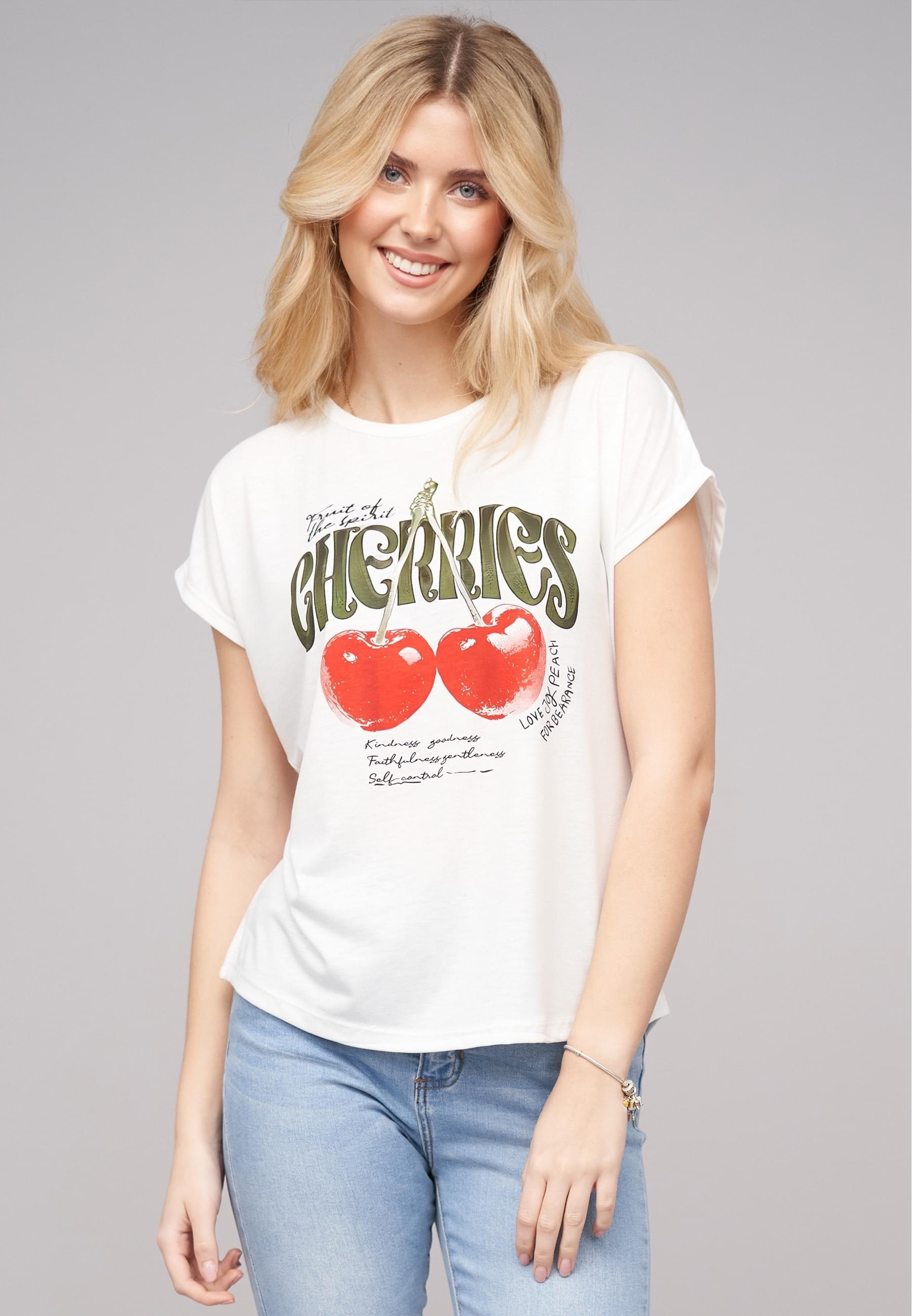 CLOUD 5IVE T-Shirt »CLOUD 5IVE T-Shirt Cherries Print« 1 Stk.