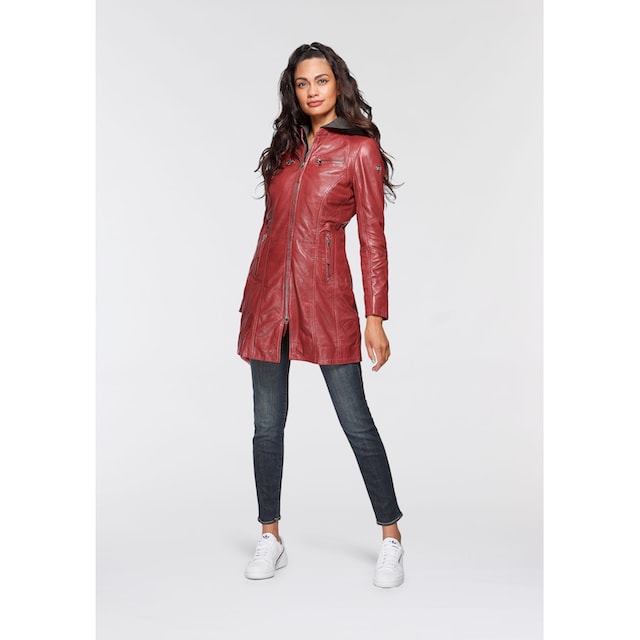 Gipsy Ledermantel »Bente«, 2-in-1-Lederjacke mit abnehmbarem Kapuzen-Inlay  aus Jerseyqualität für kaufen | BAUR