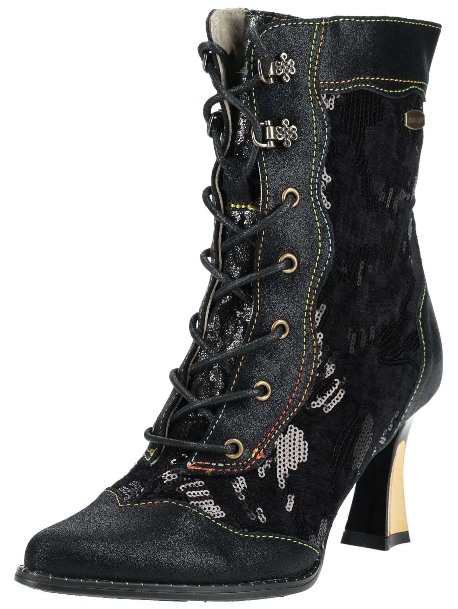 LAURA VITA High-Heel-Stiefelette "LAURA VITA Stiefelette Leder/Textil"