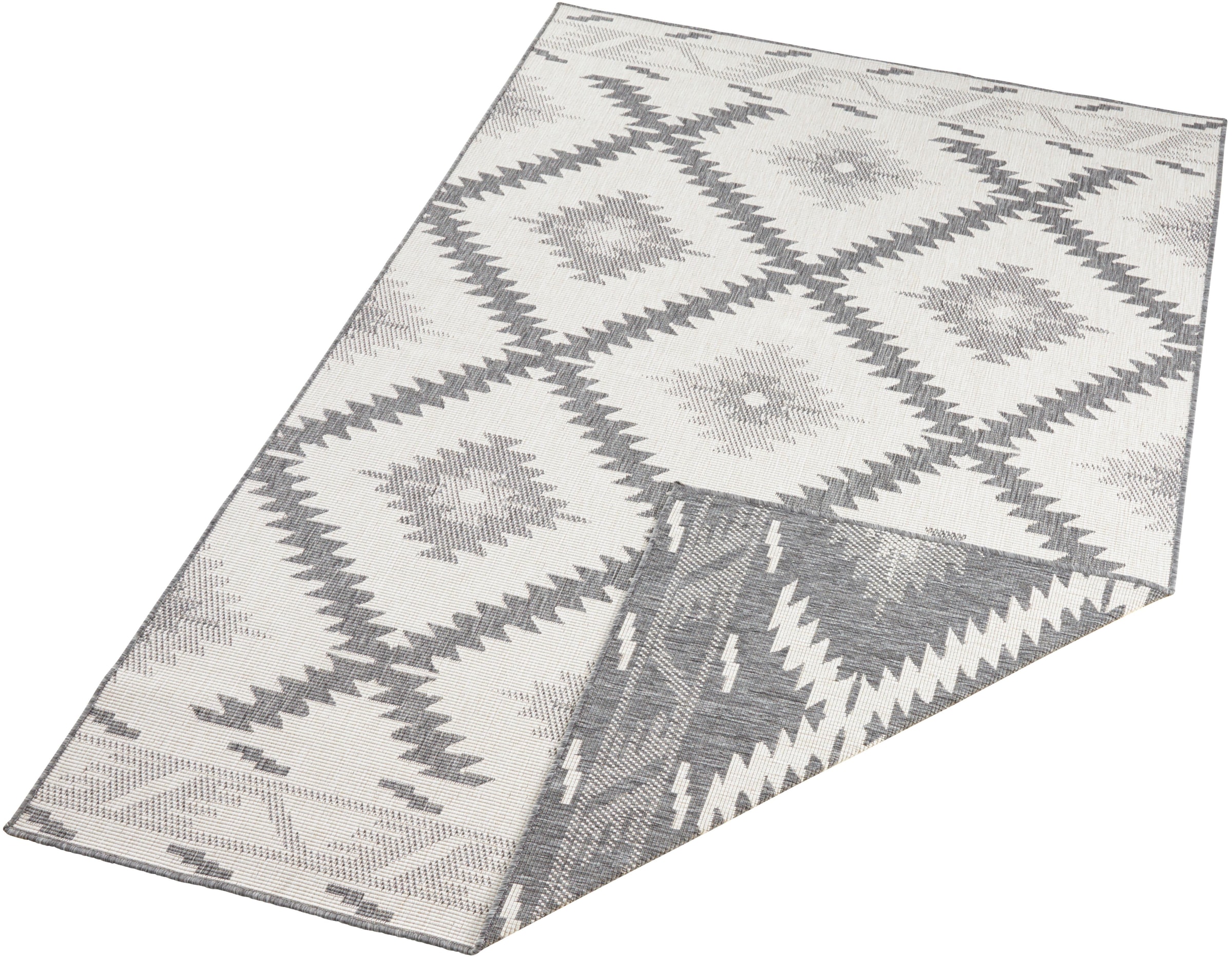 NORTHRUGS Teppich »Malibu Wendeteppich«, rechteckig, 5 mm Höhe, In-& Outdoor, Wetterfest, Balkon, Läufer, Wohnzimmer, Wasserfest