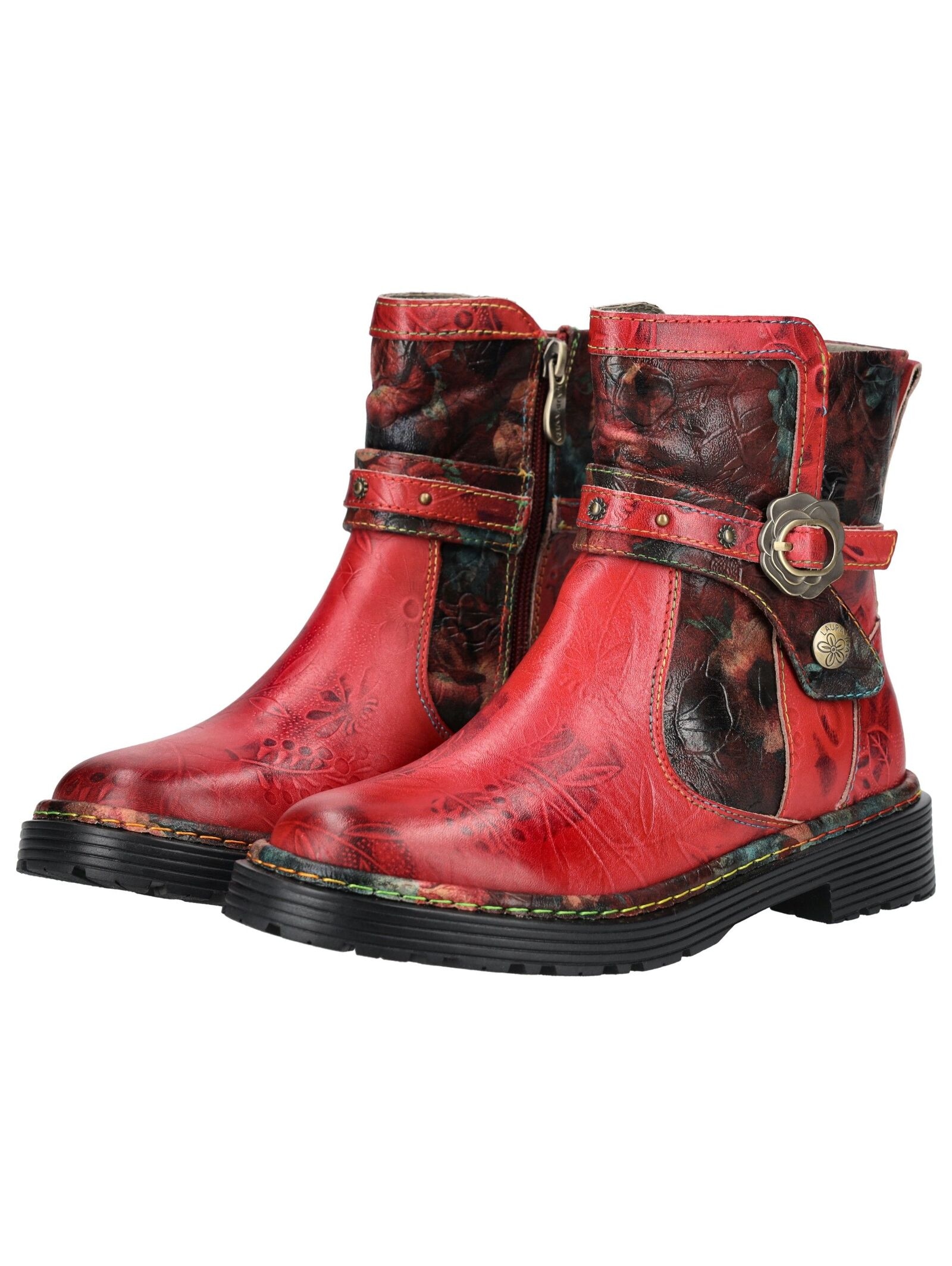 LAURA VITA Bikerboots »LAURA VITA Stiefelette Leder/Textil«